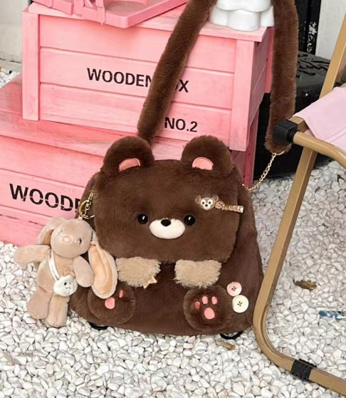 Brown Bear / Backpack - Shoulder Bag