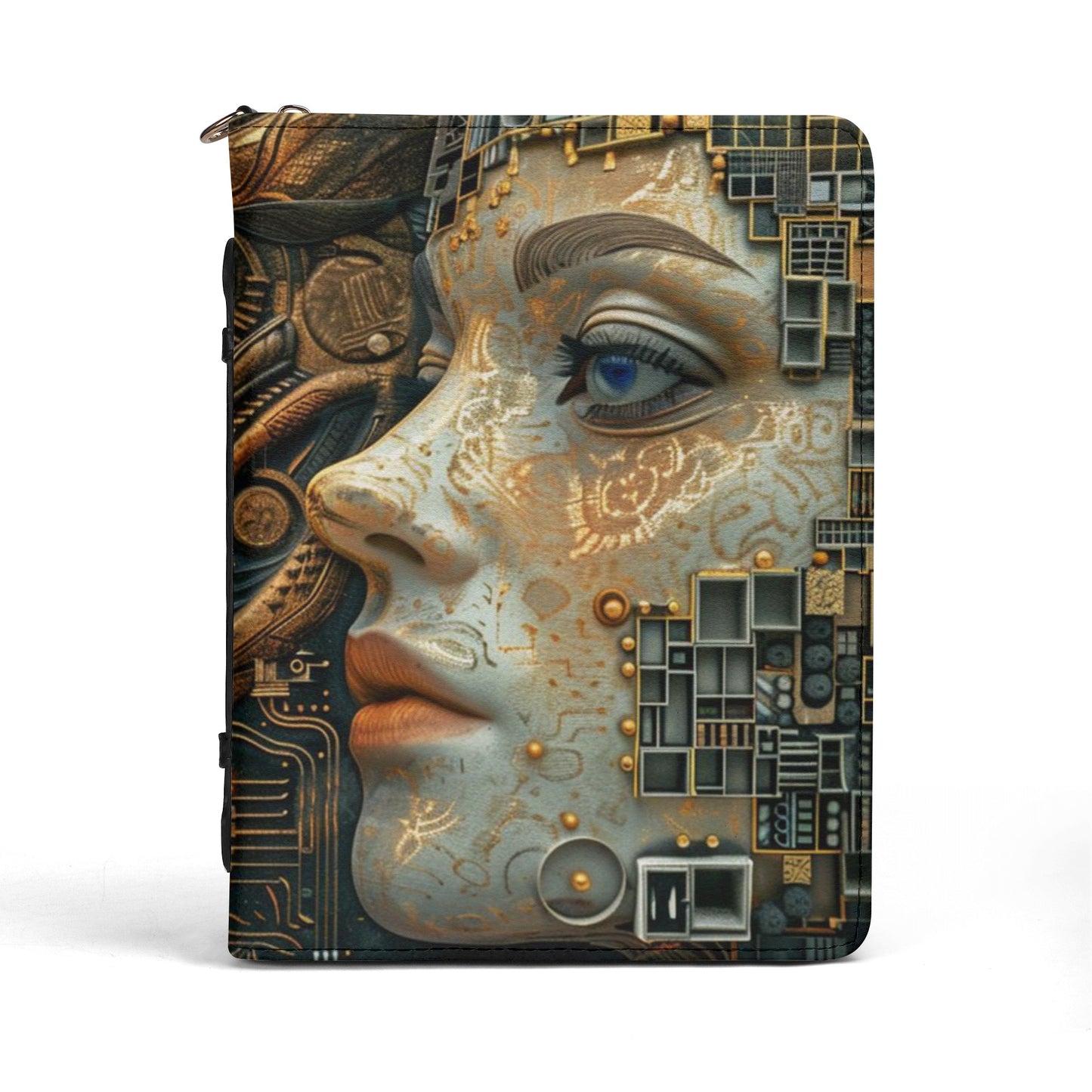 Cyberpunk Woman / Books briefcase with internal pockets