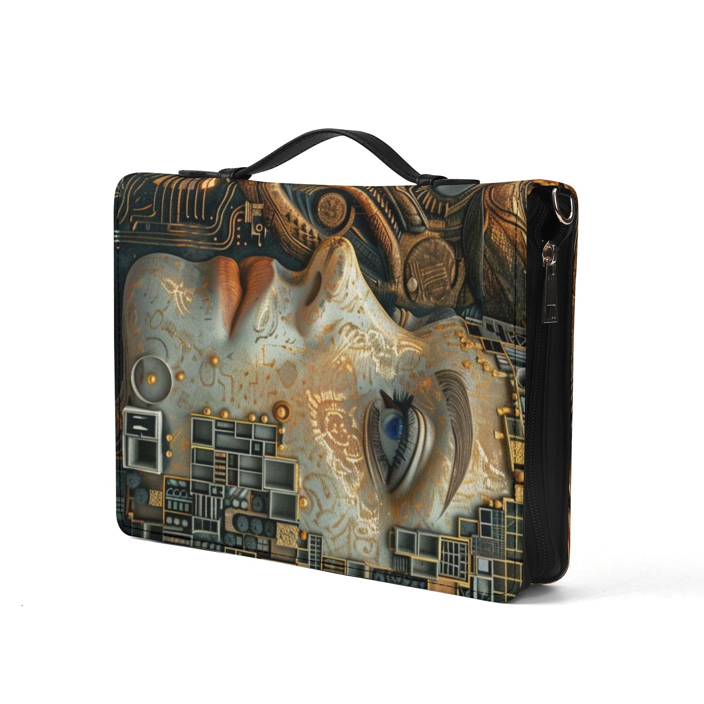 Cyberpunk Woman / Books briefcase with internal pockets