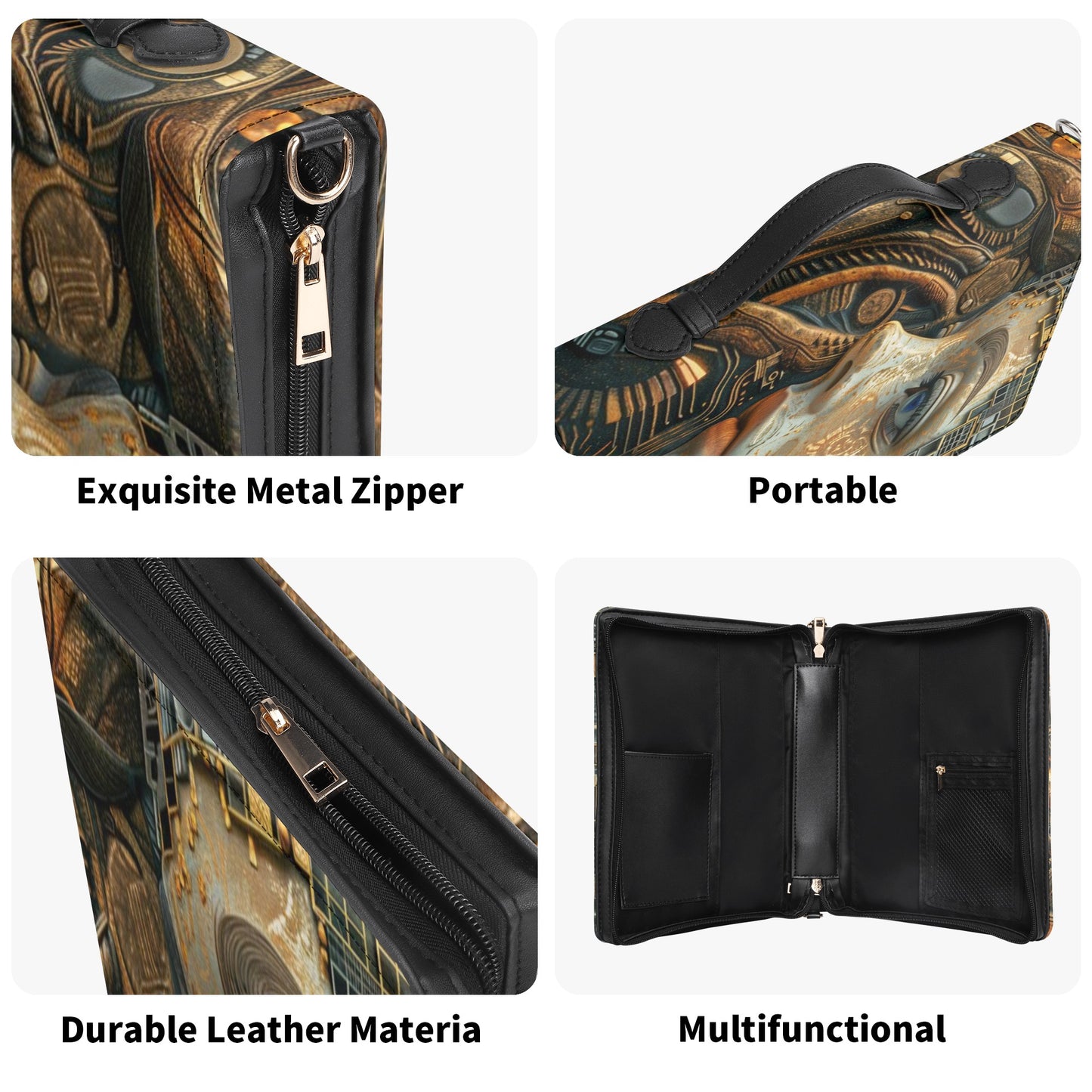 Cyberpunk Woman / Books briefcase with internal pockets