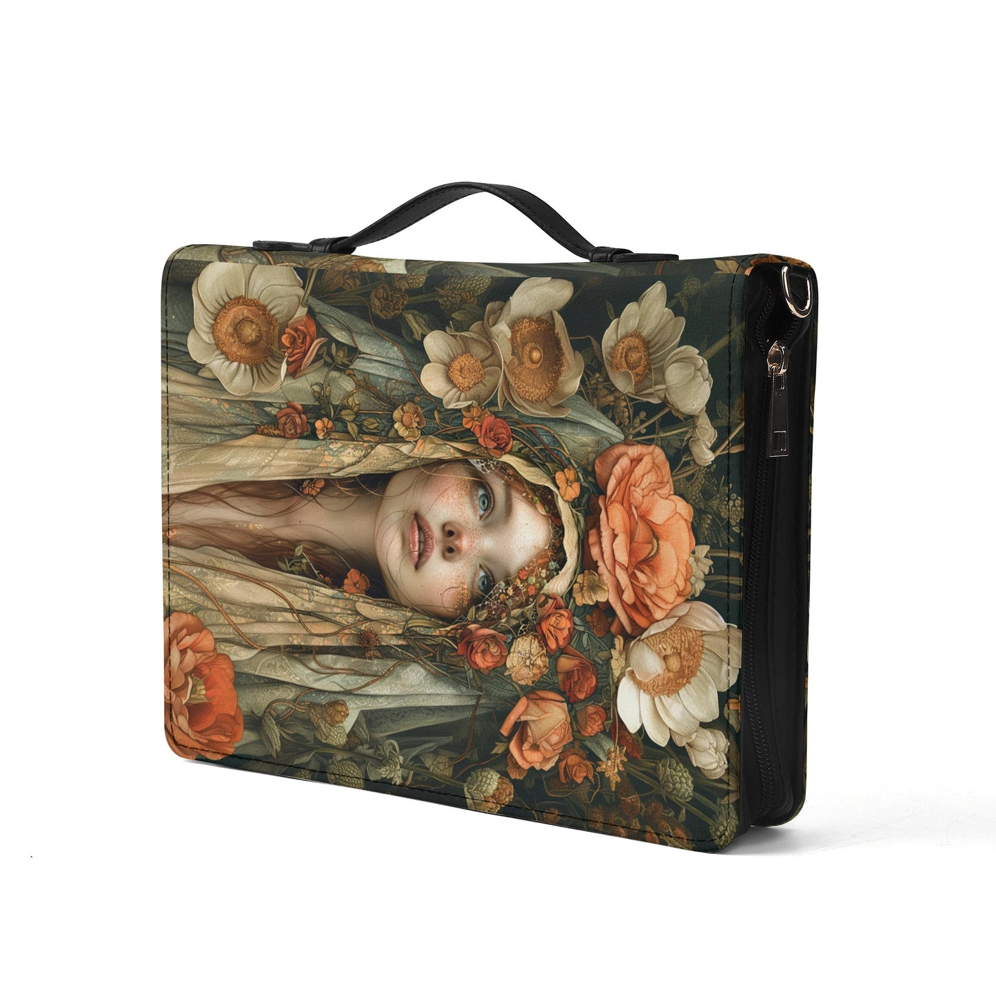 Flower Child / Books briefcase with internal pockets