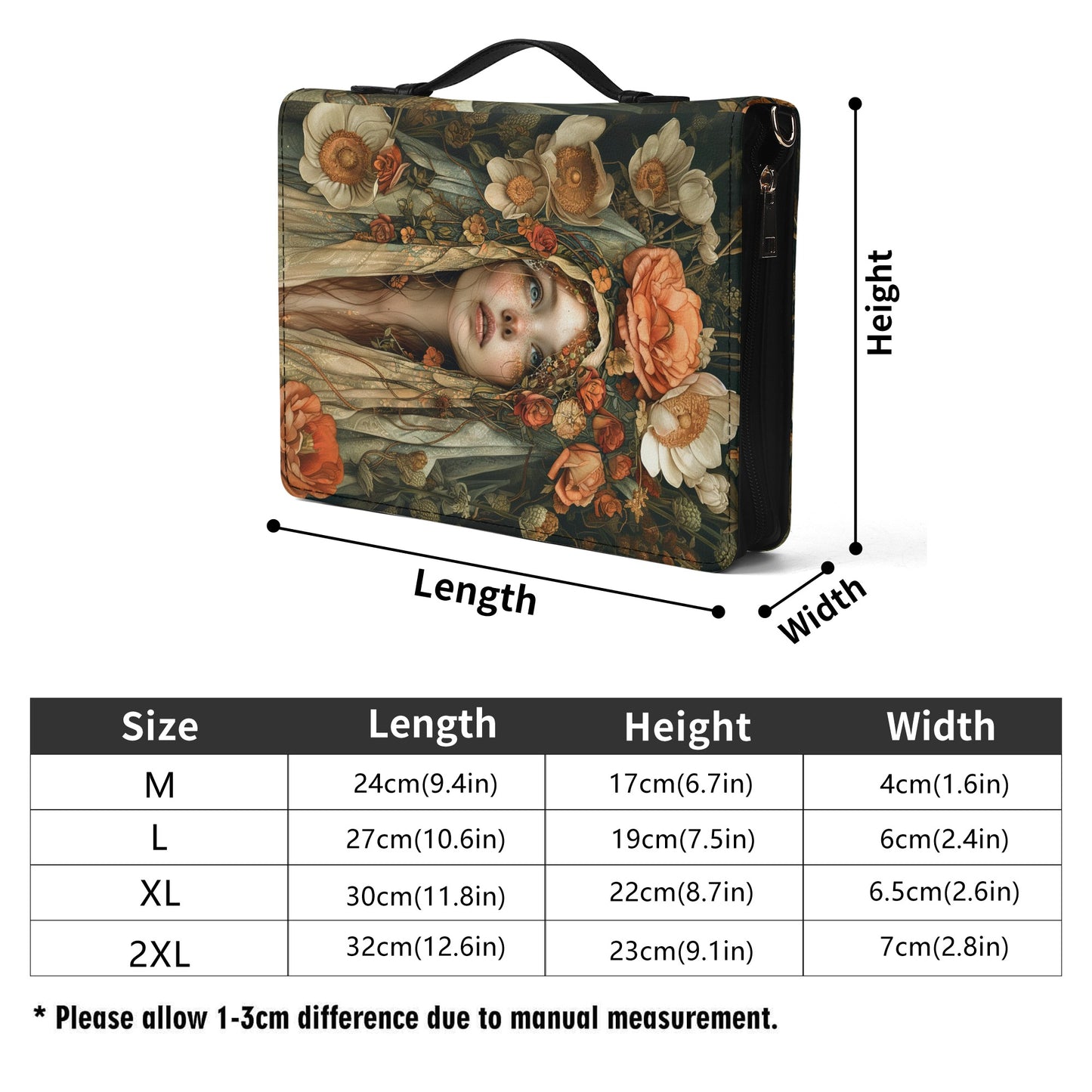Flower Child / Books briefcase with internal pockets