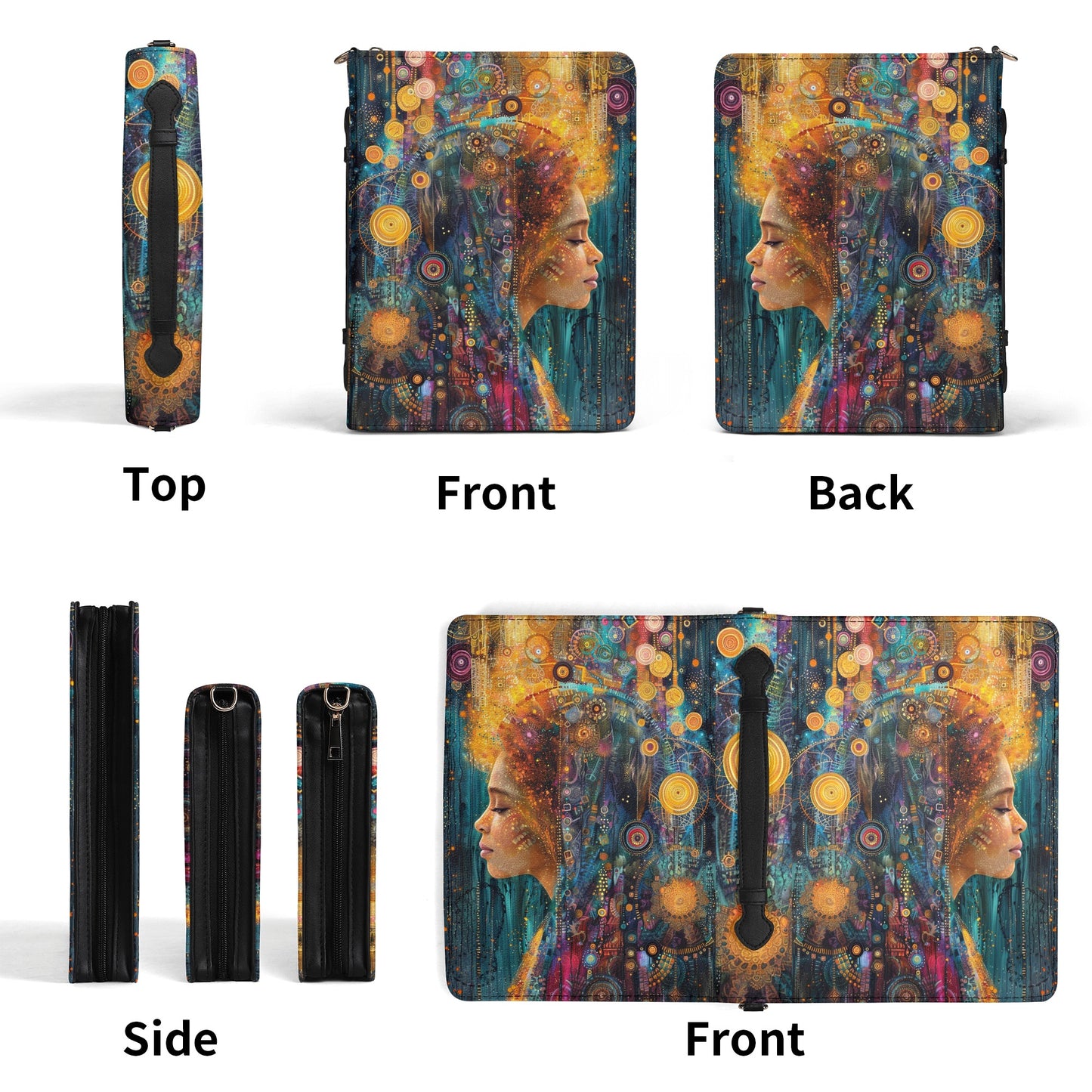 Rainbow Girl / Books briefcase with internal pockets