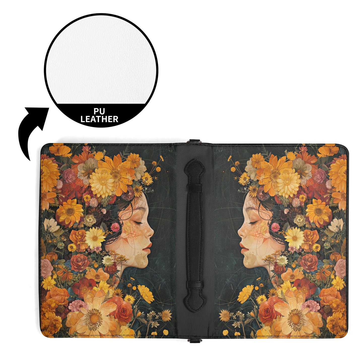 Queen of Flowers / Books briefcase with internal pockets