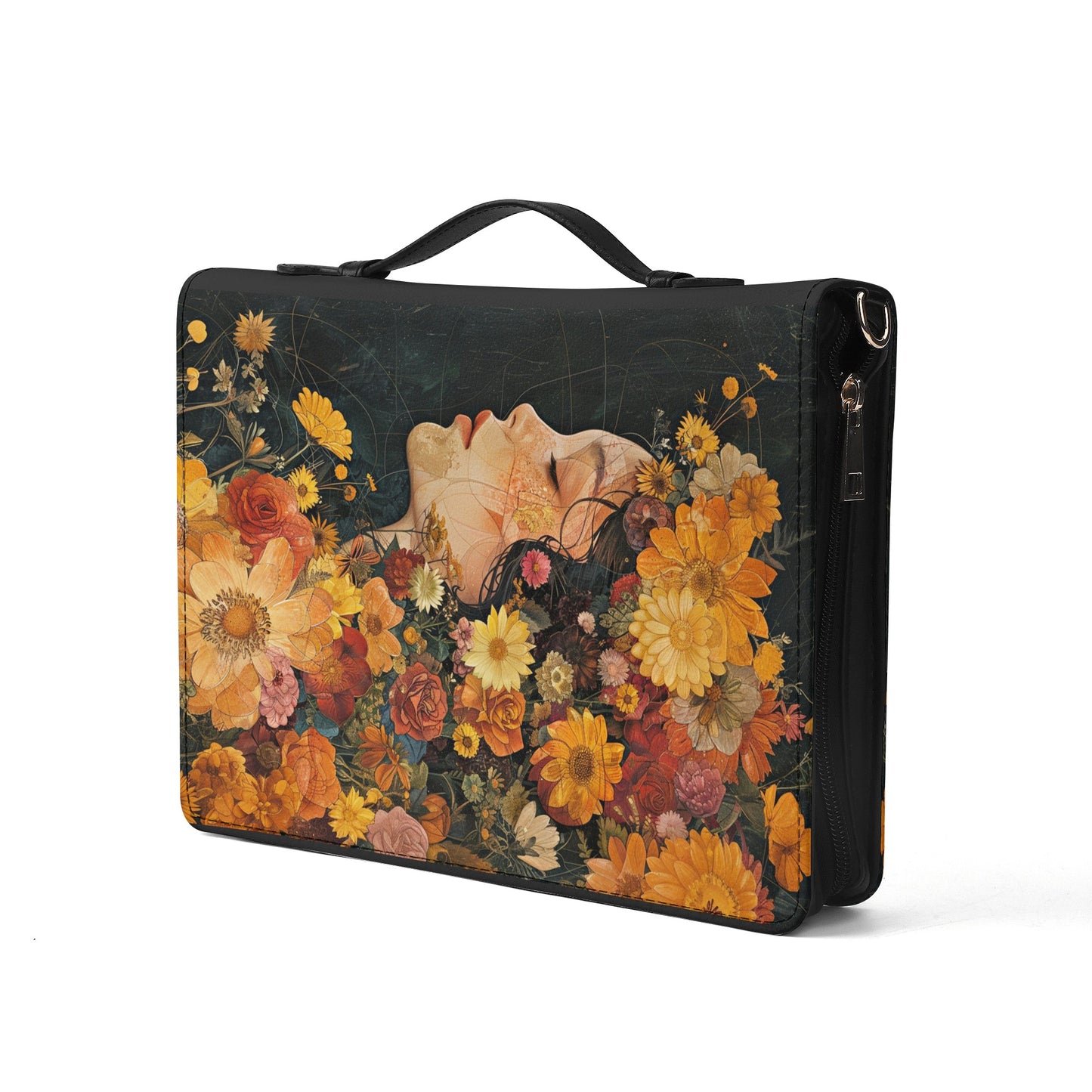 Queen of Flowers / Books briefcase with internal pockets