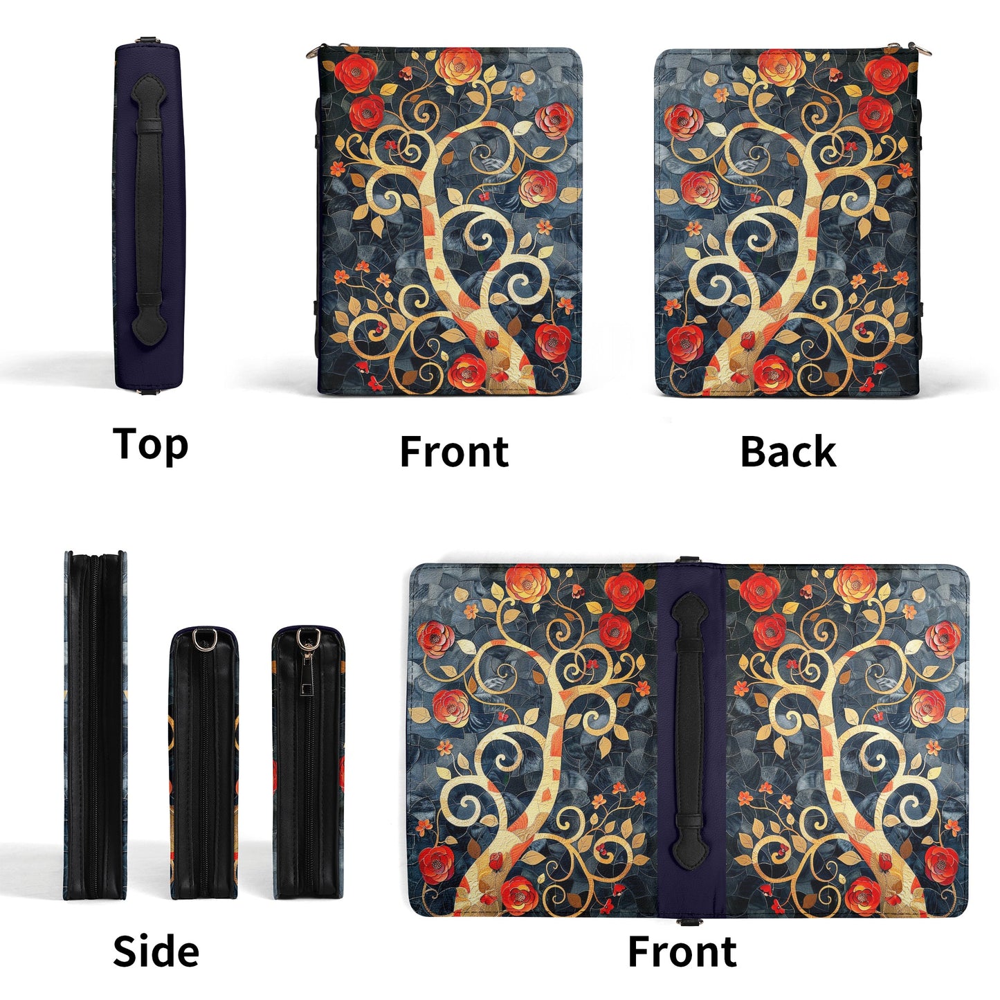 Tree of Life/ Books briefcase with internal pockets