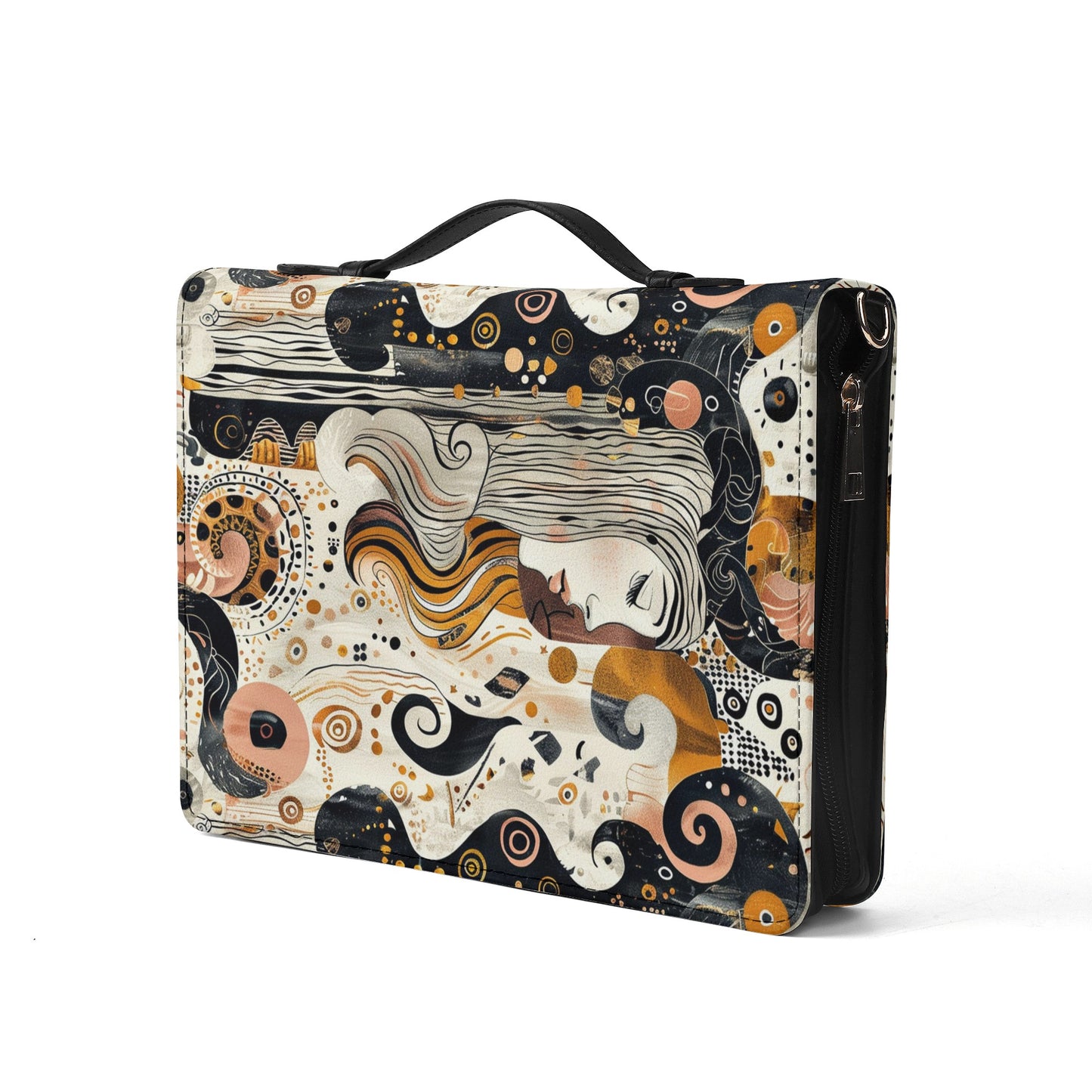 Tribal Art / Books briefcase with internal pockets