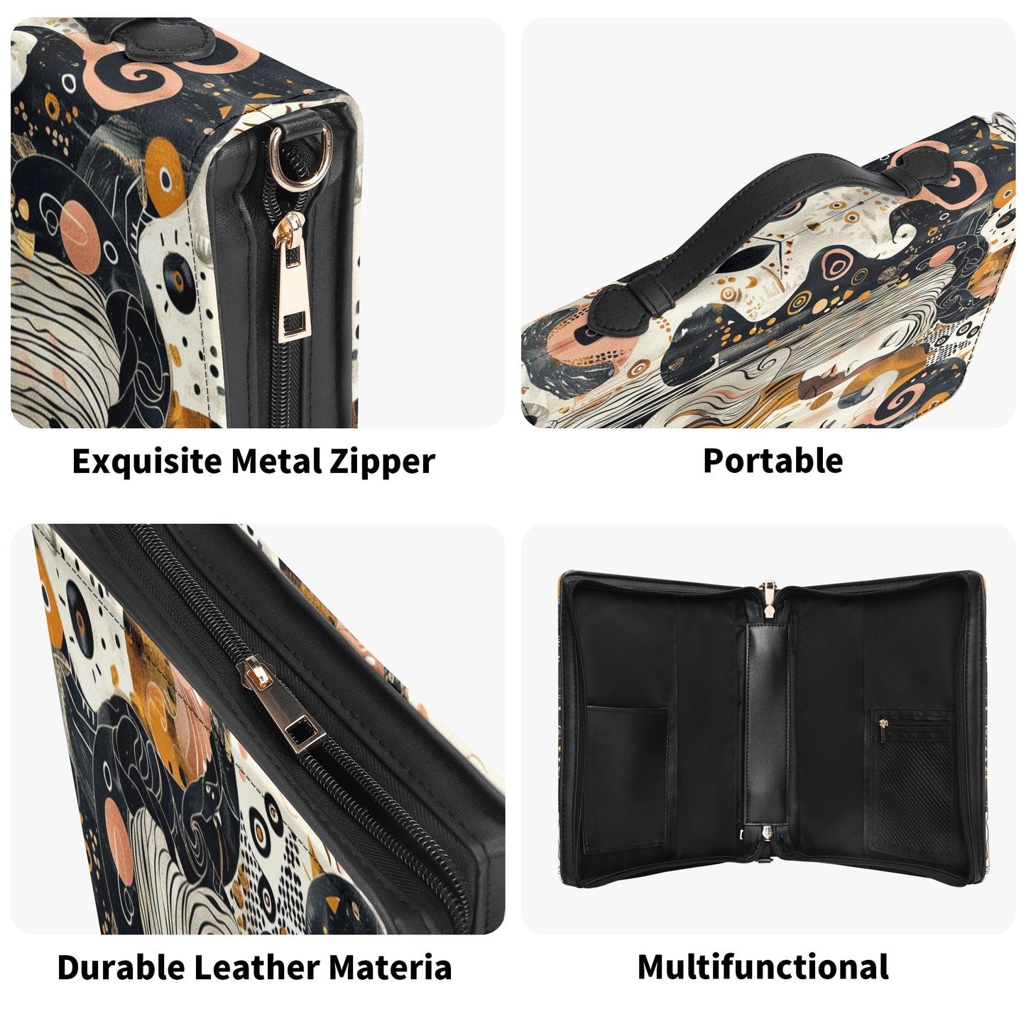 Tribal Art / Books briefcase with internal pockets