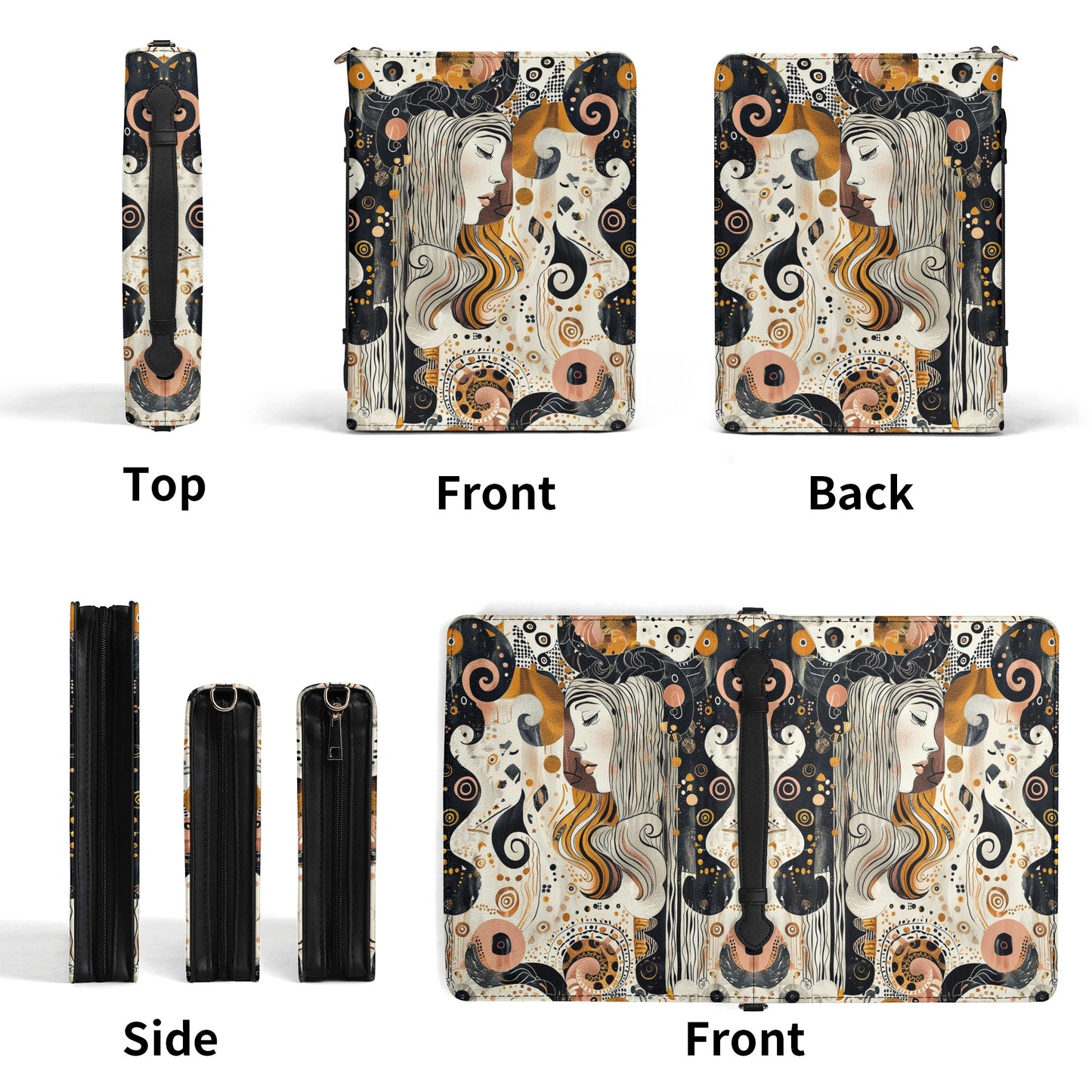 Tribal Art / Books briefcase with internal pockets