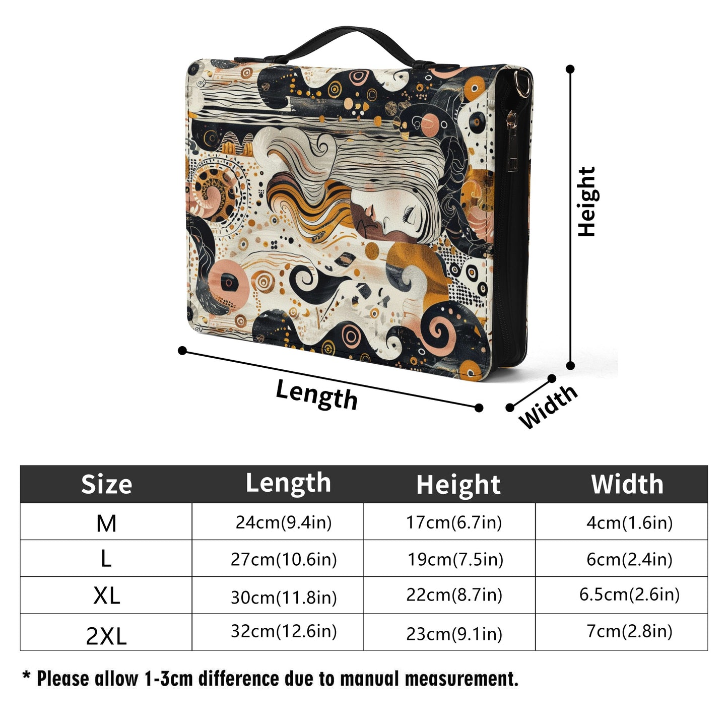 Tribal Art / Books briefcase with internal pockets