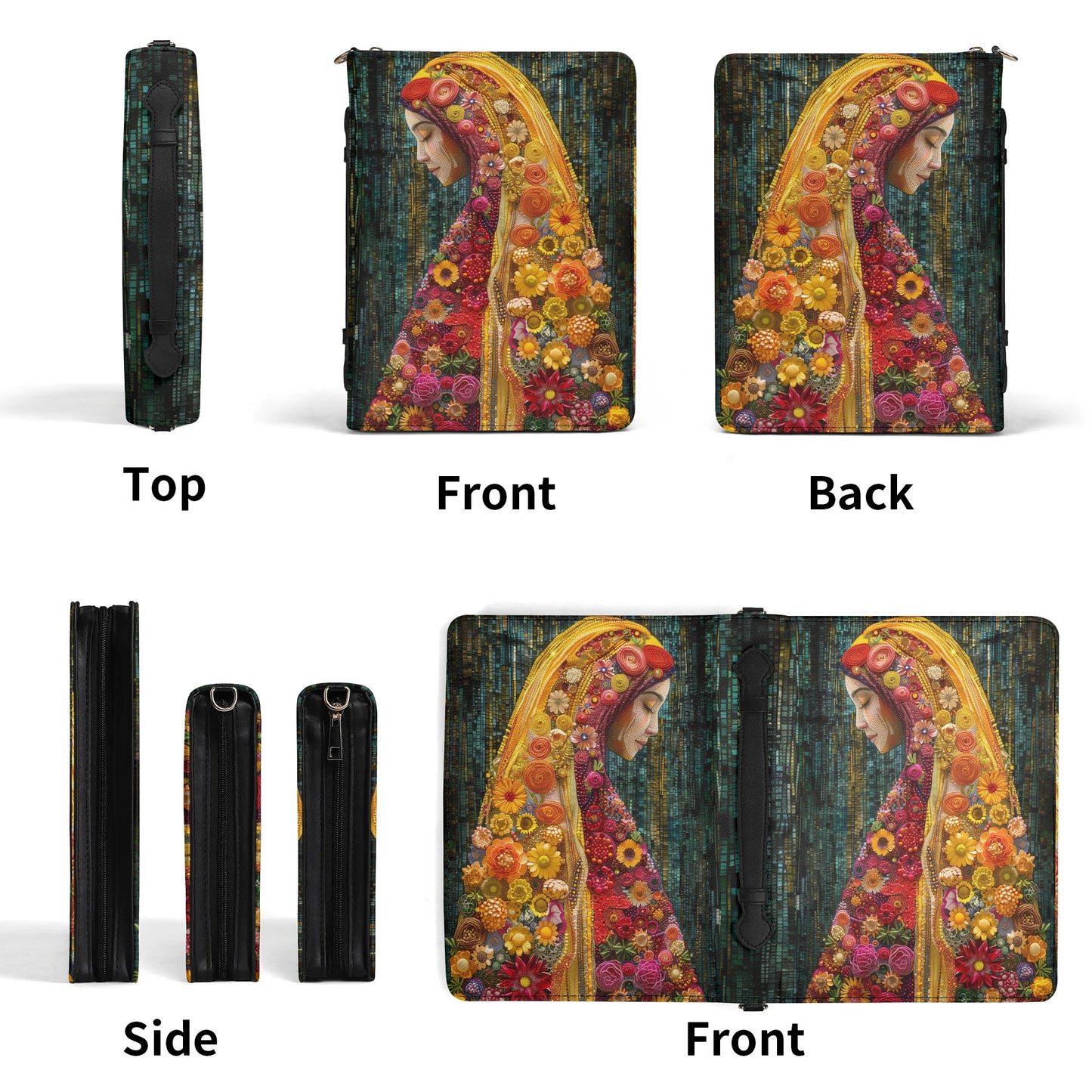 Flora / Books briefcase with internal pockets