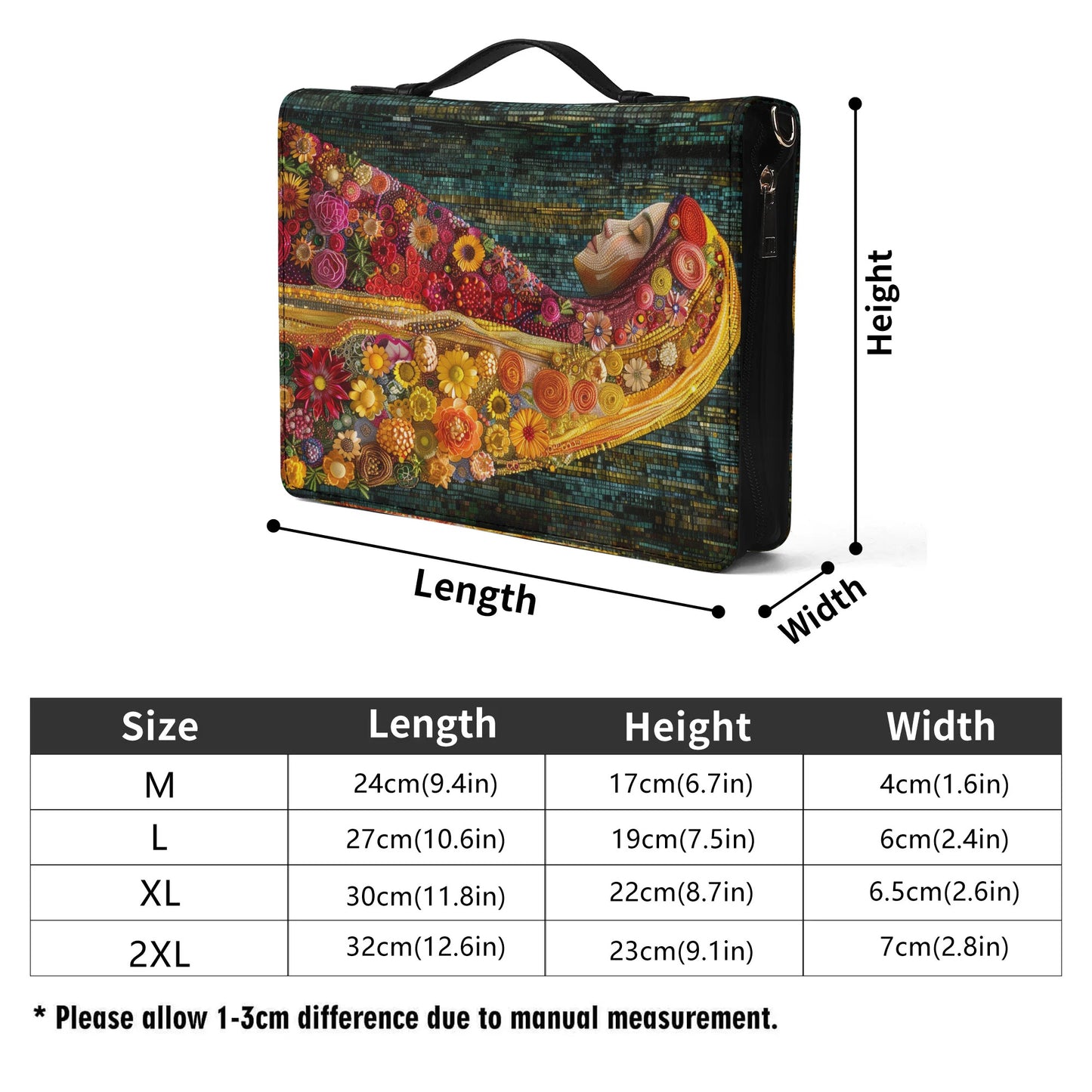Flora / Books briefcase with internal pockets