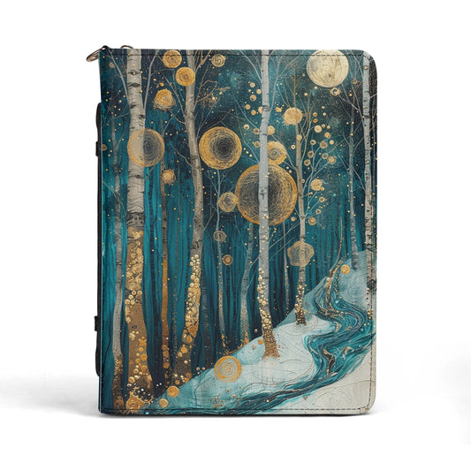 Winter Forest / Books briefcase with internal pockets