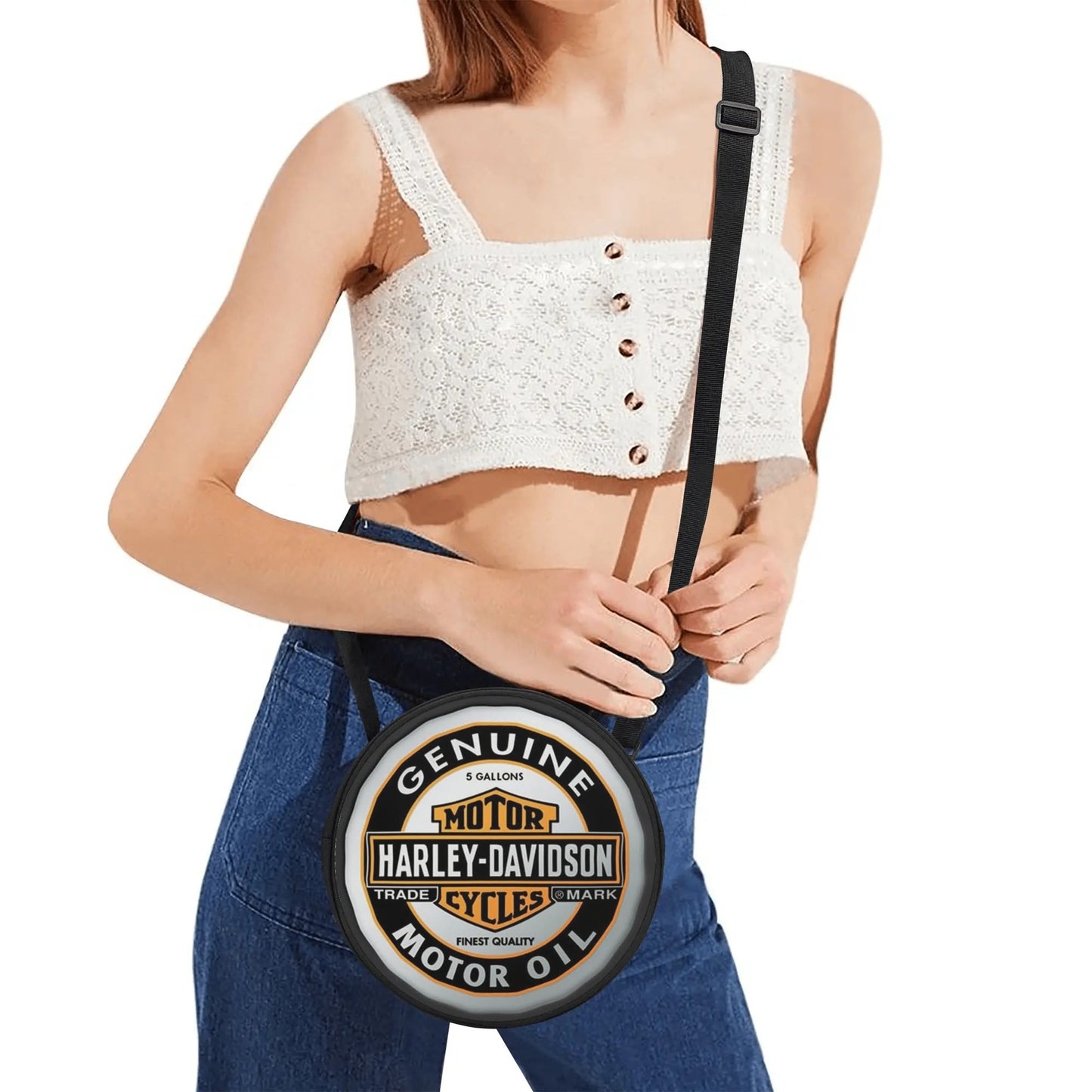 Harley Davidson (Silver) / Shoulder Bag convertible in Backpack
