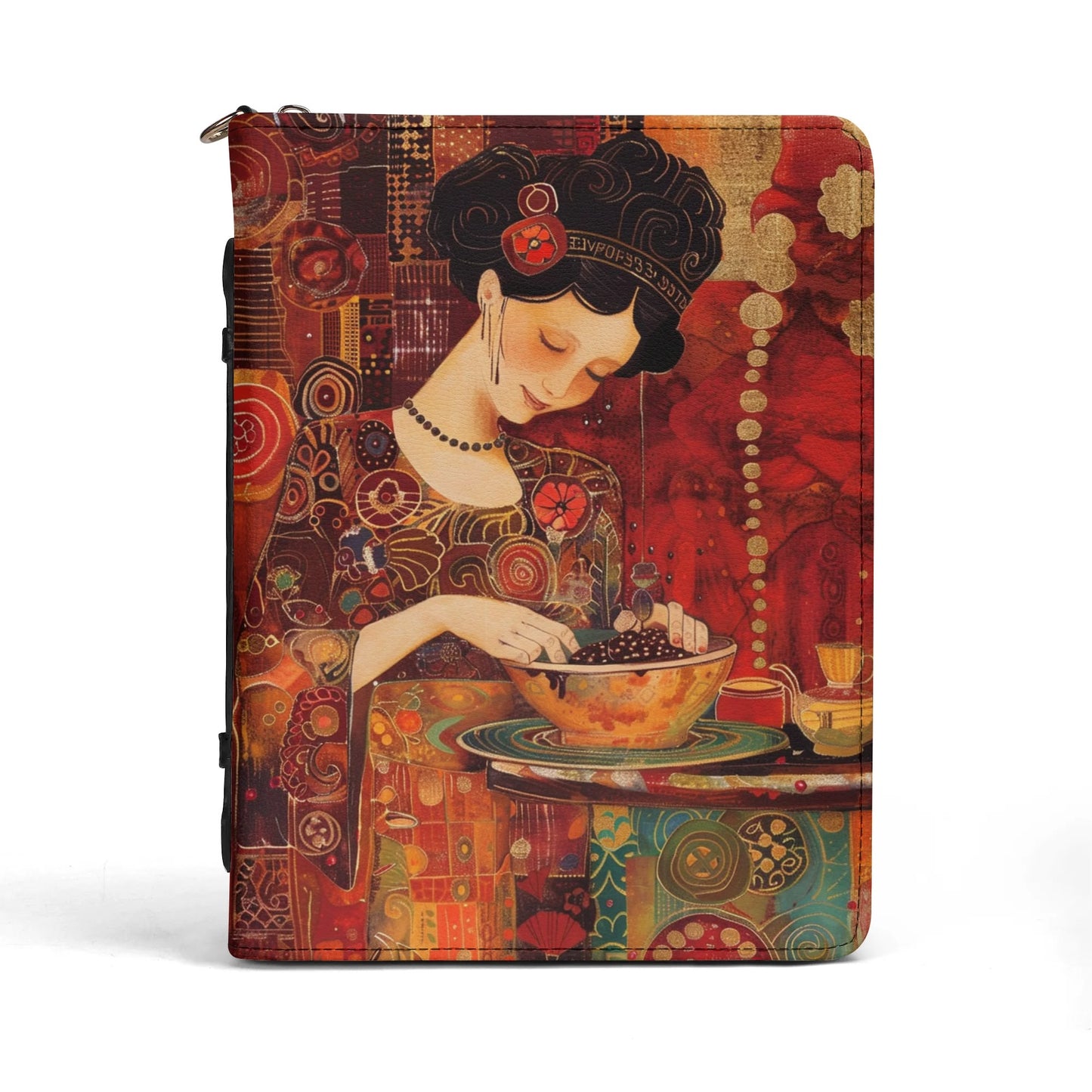 Oriental Recipes / Cook Book Briefcase with internal pockets