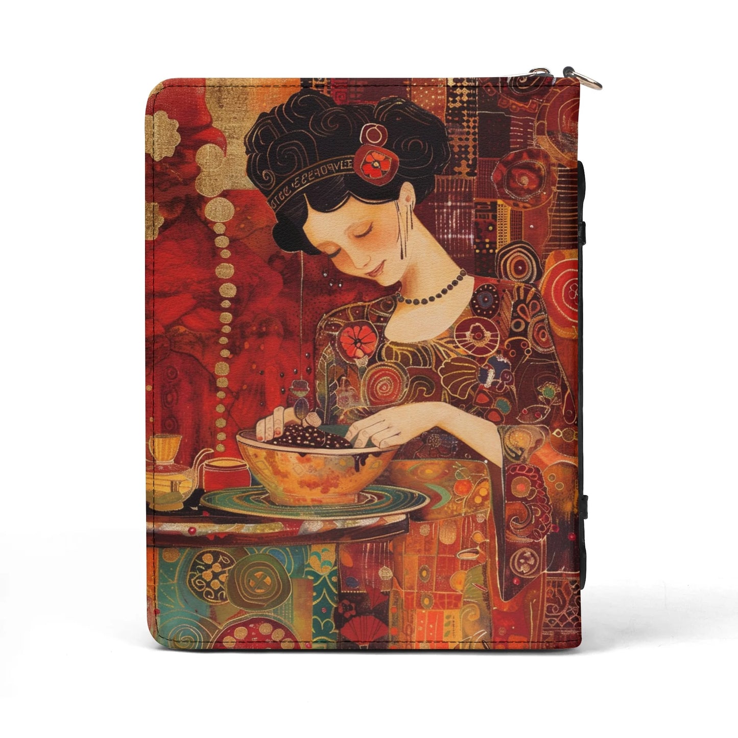 Oriental Recipes / Cook Book Briefcase with internal pockets
