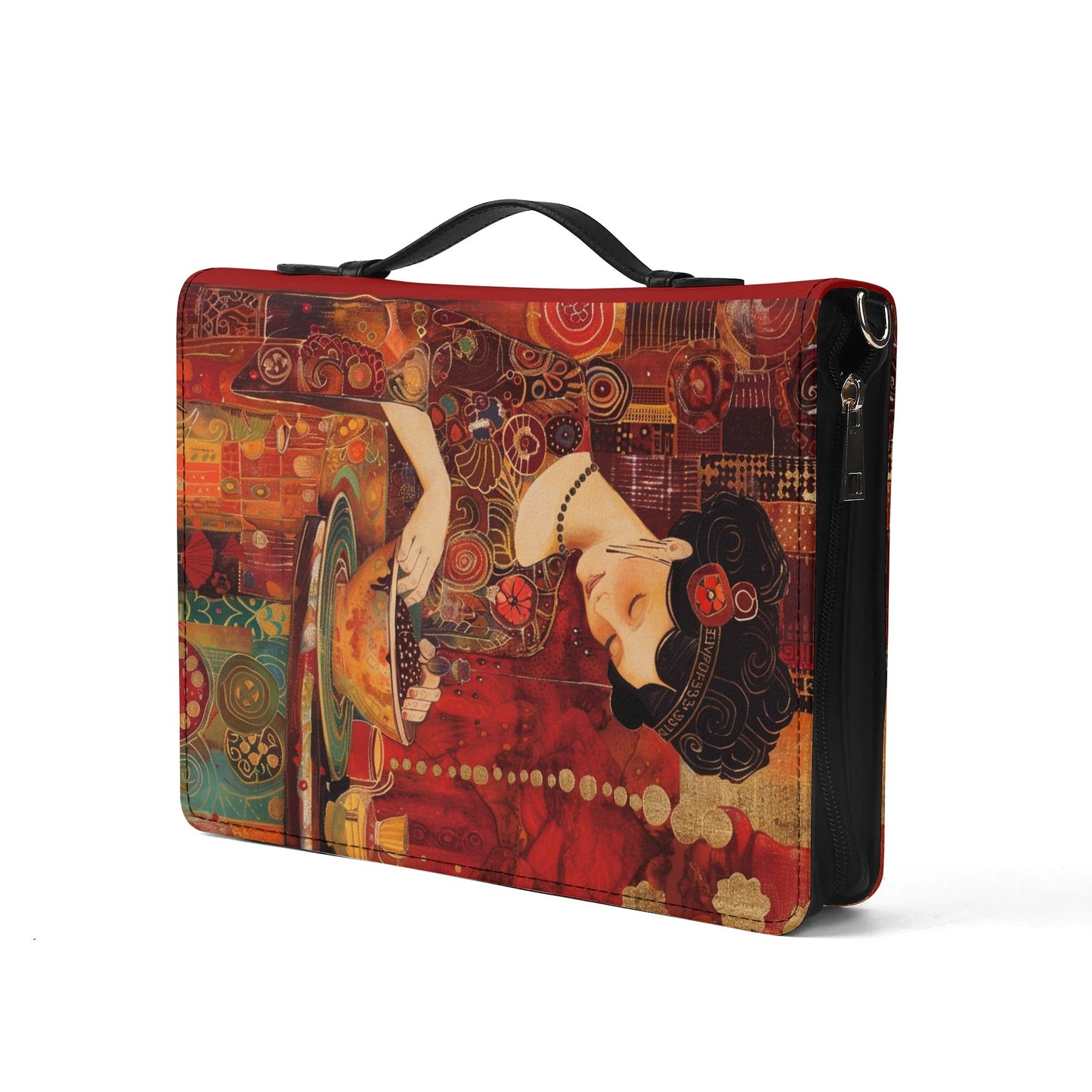 Oriental Recipes / Cook Book Briefcase with internal pockets