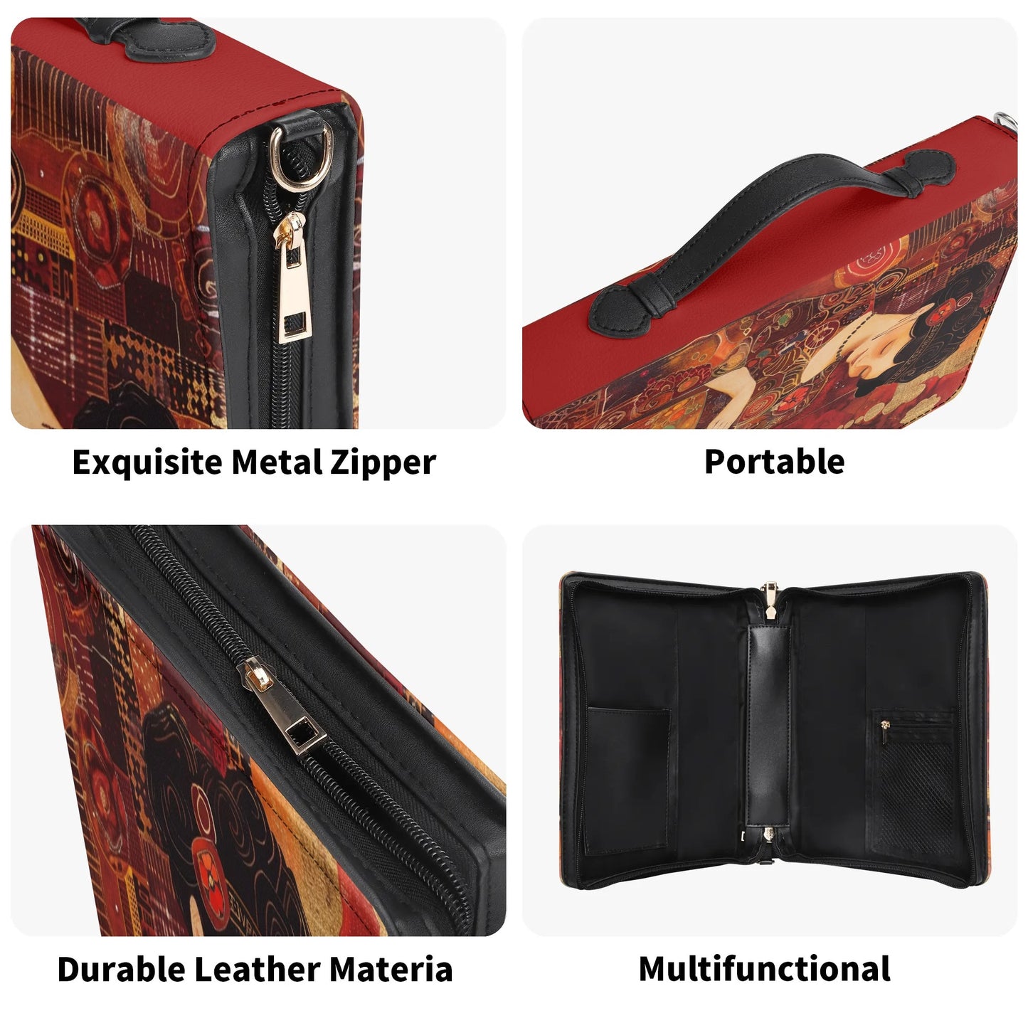 Oriental Recipes / Cook Book Briefcase with internal pockets