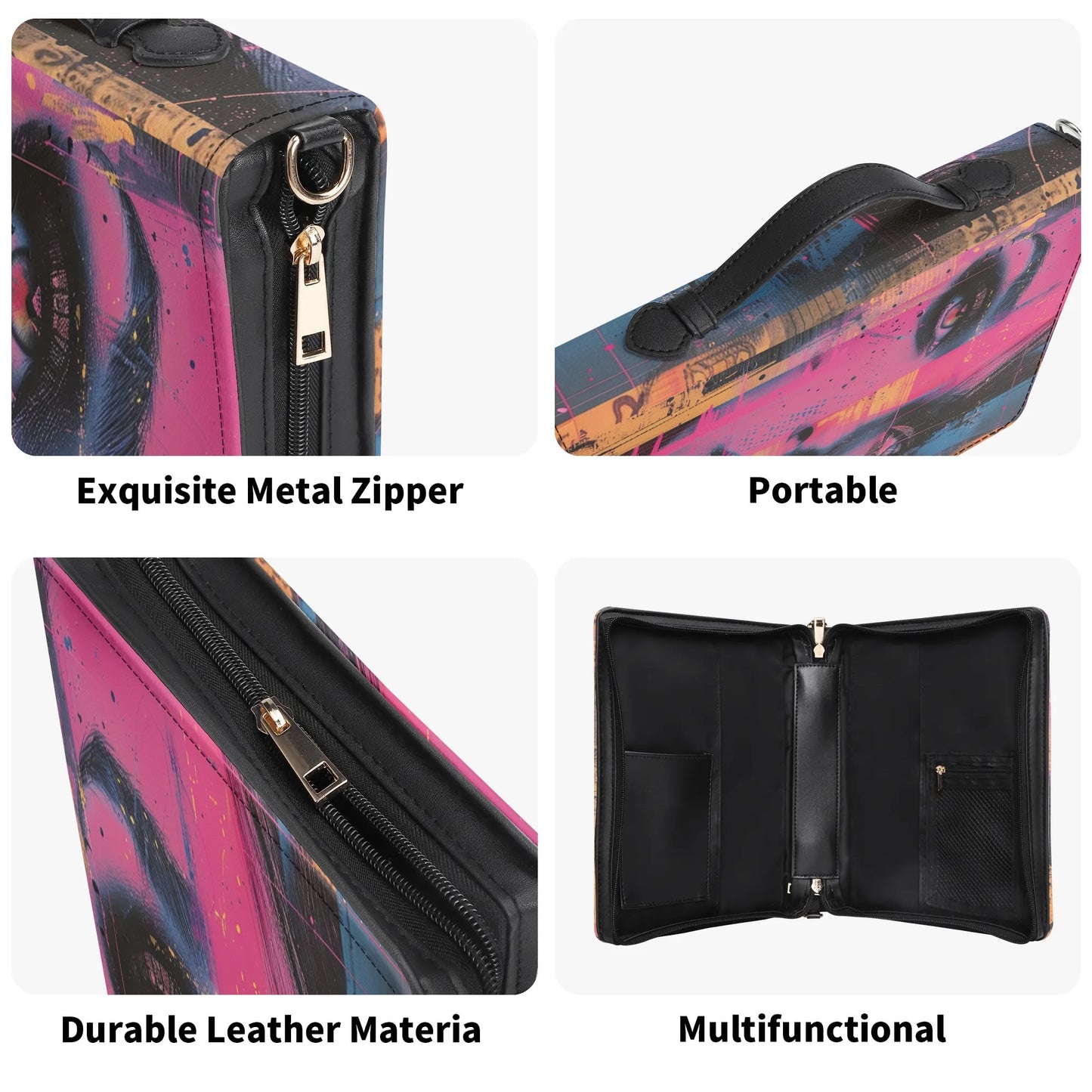 Pink Lady / Books briefcase with internal pockets
