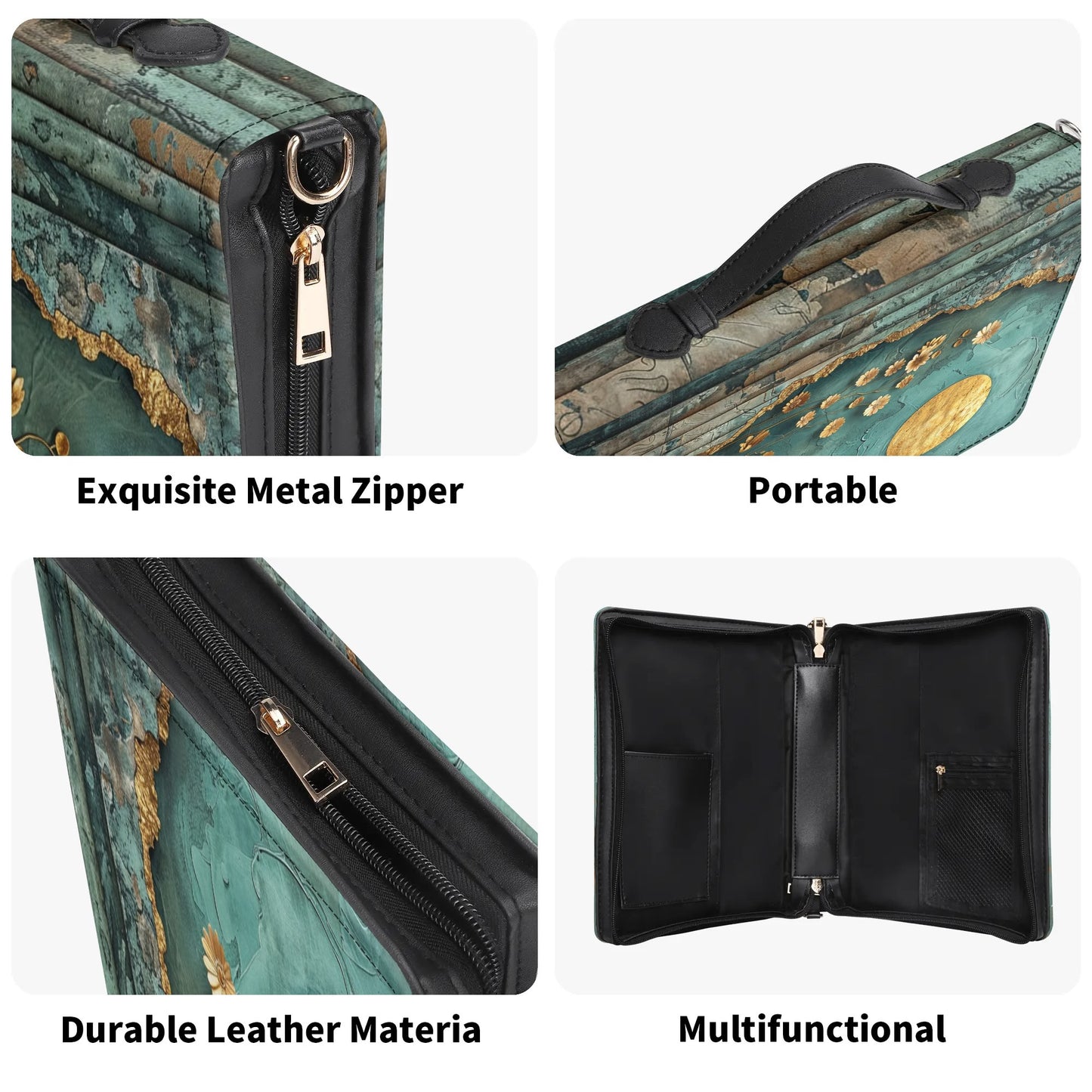 Gold Moon / Books briefcase with internal pockets