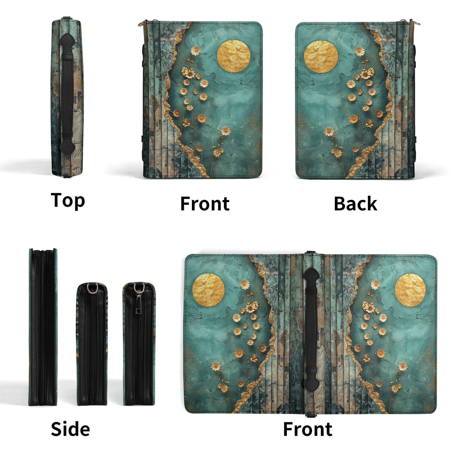 Gold Moon / Books briefcase with internal pockets