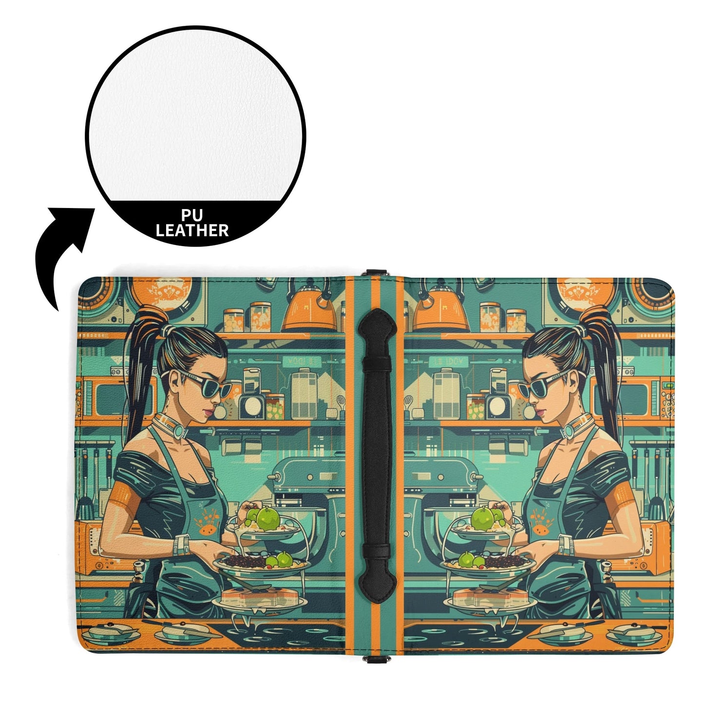Modern Recipes / Cook Book Briefcase with internal pockets
