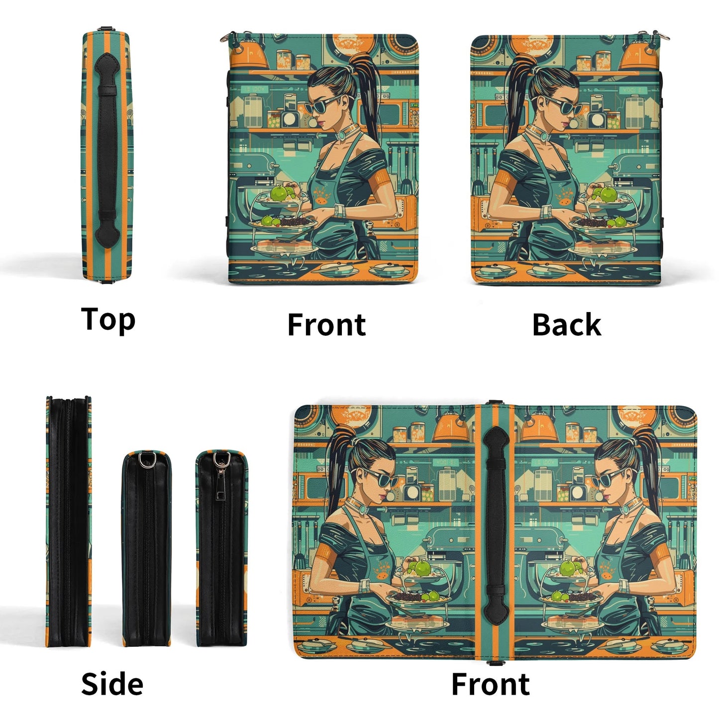Modern Recipes / Cook Book Briefcase with internal pockets
