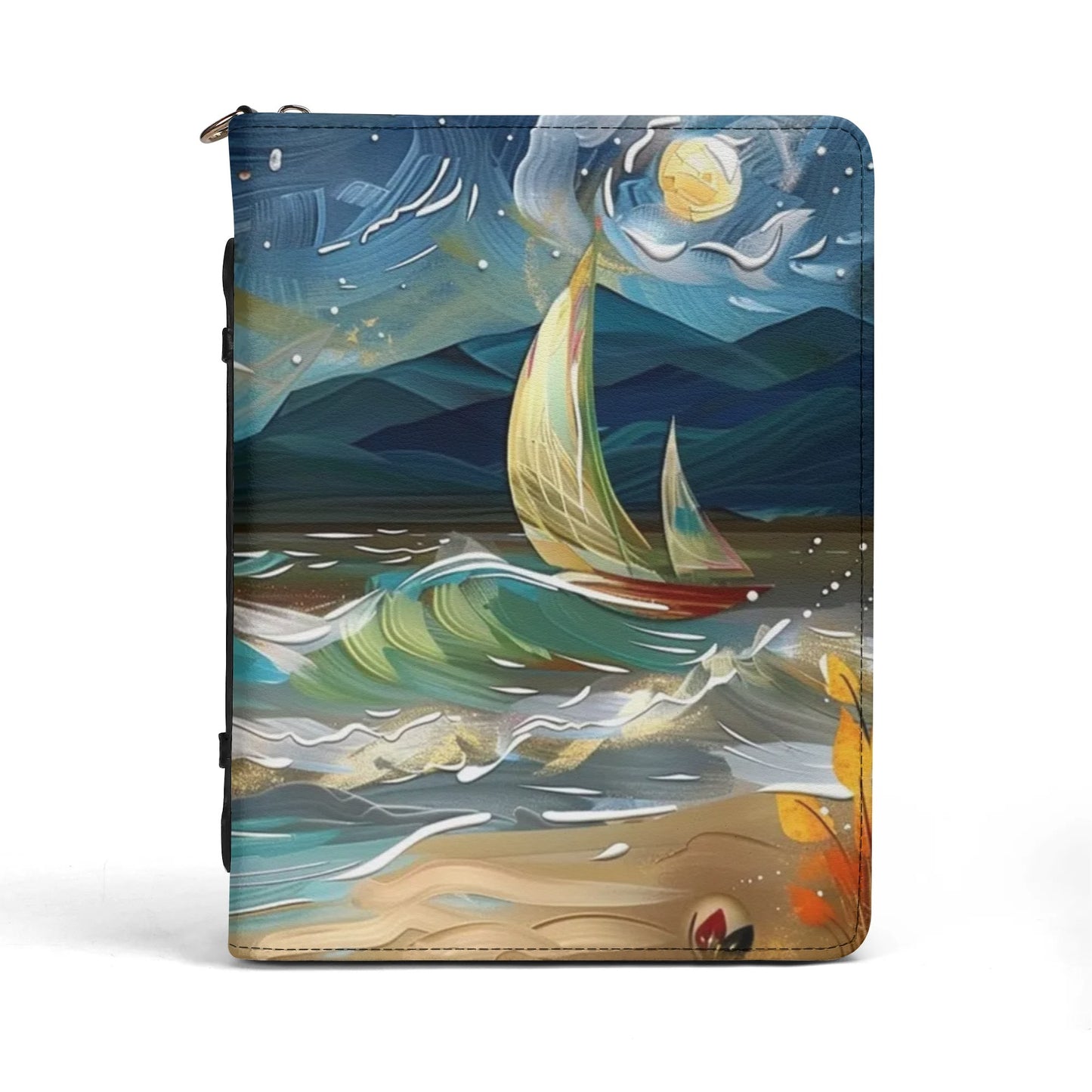 Waves / Books briefcase with internal pockets
