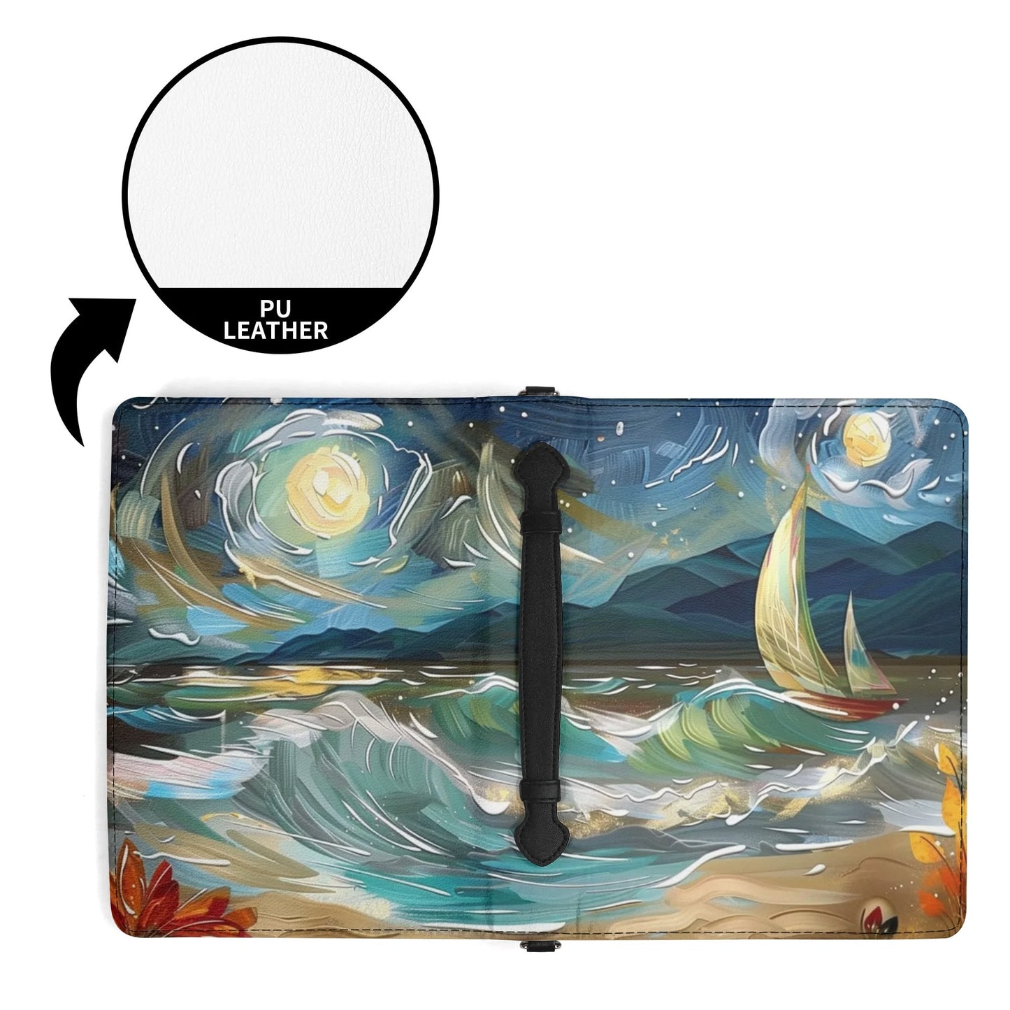 Waves / Books briefcase with internal pockets