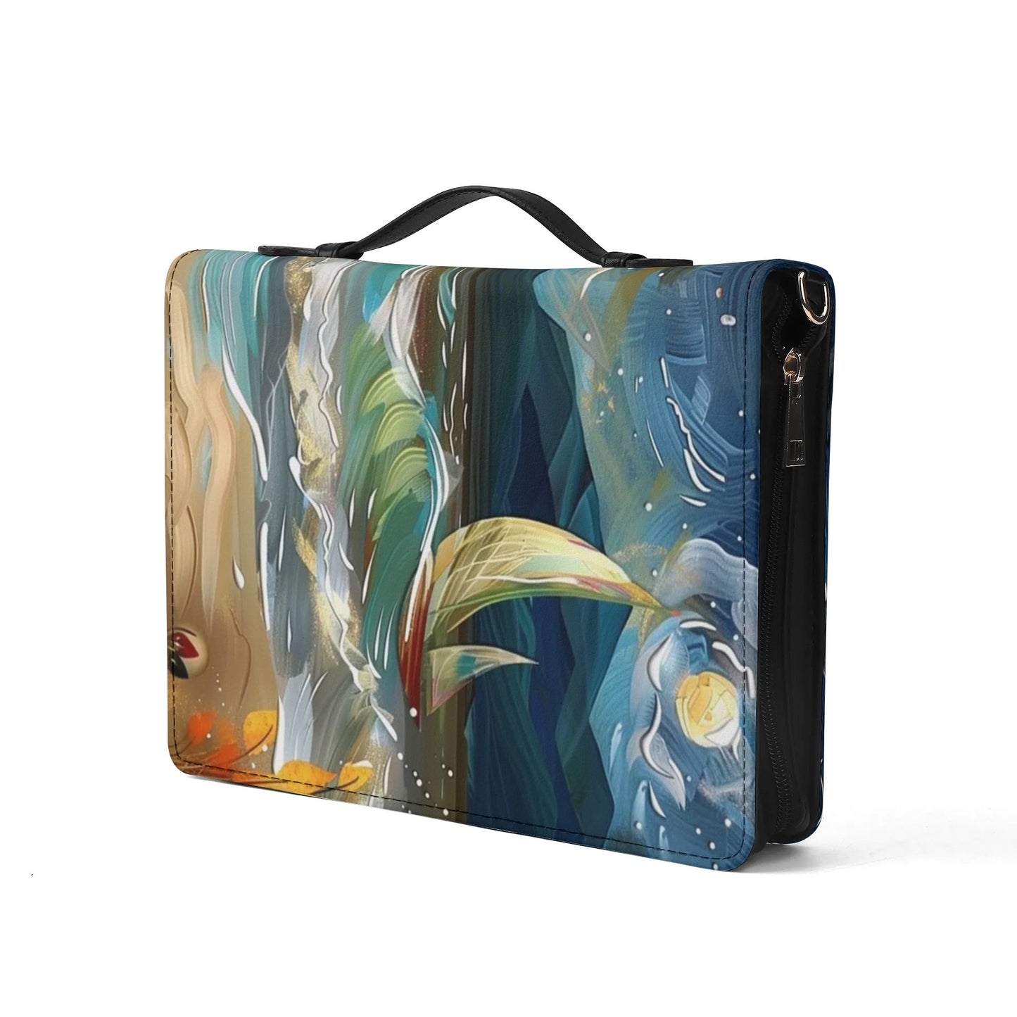 Waves / Books briefcase with internal pockets