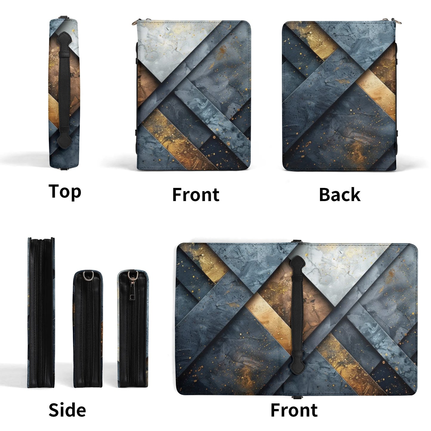 Concrete Slabs / Books briefcase with internal pockets