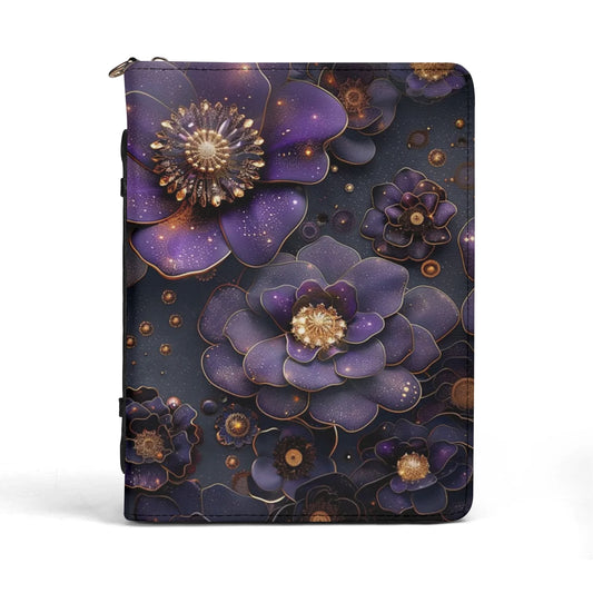Purple Roses / Books briefcase with internal pockets