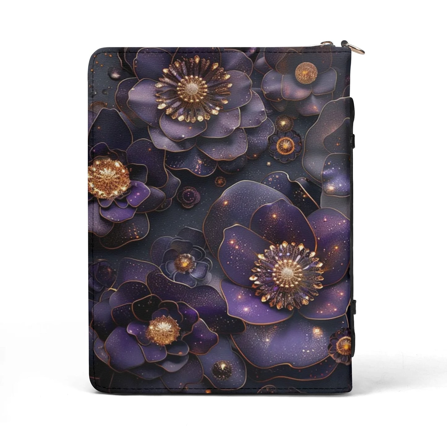 Purple Roses / Books briefcase with internal pockets
