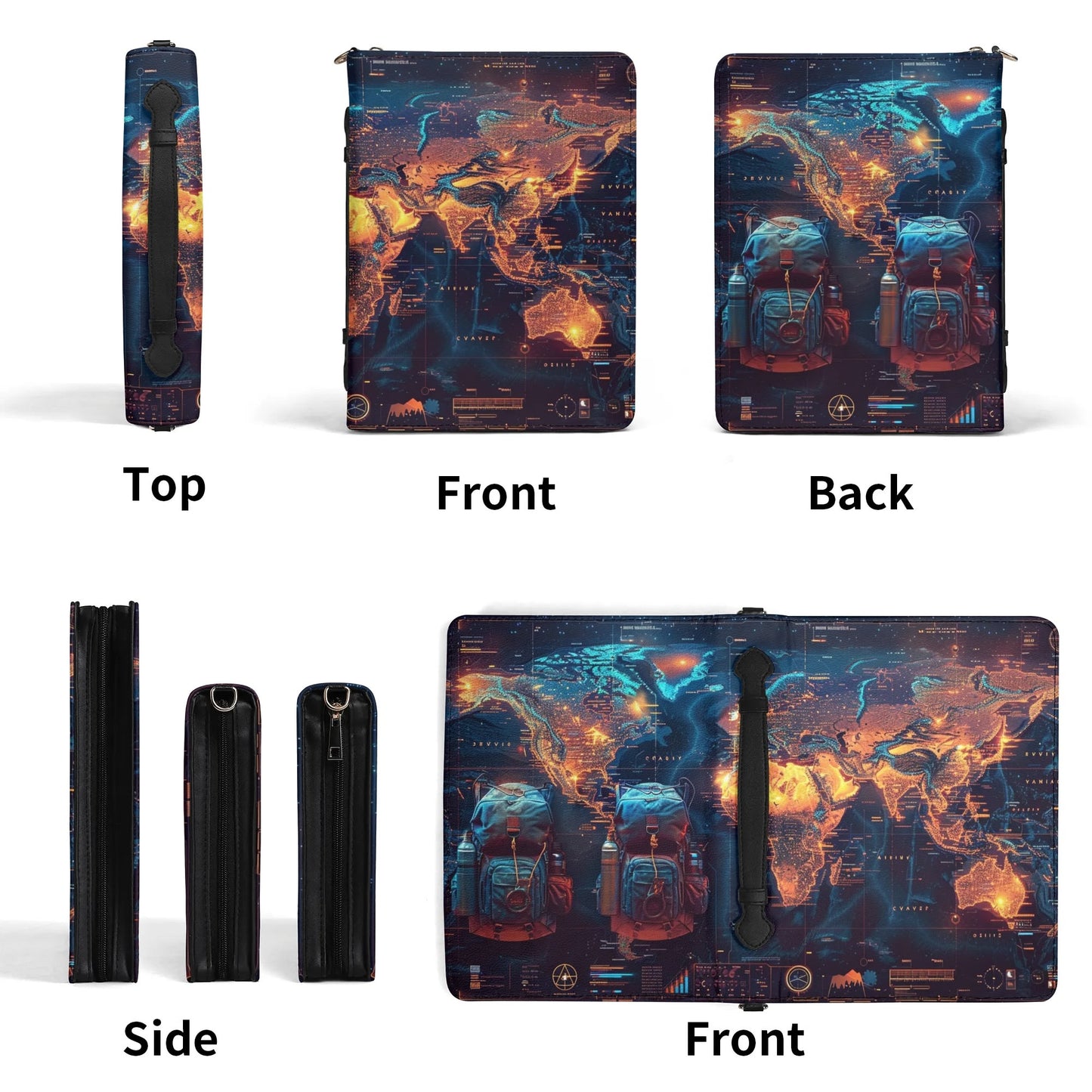 Travel Book / Books briefcase with internal pockets