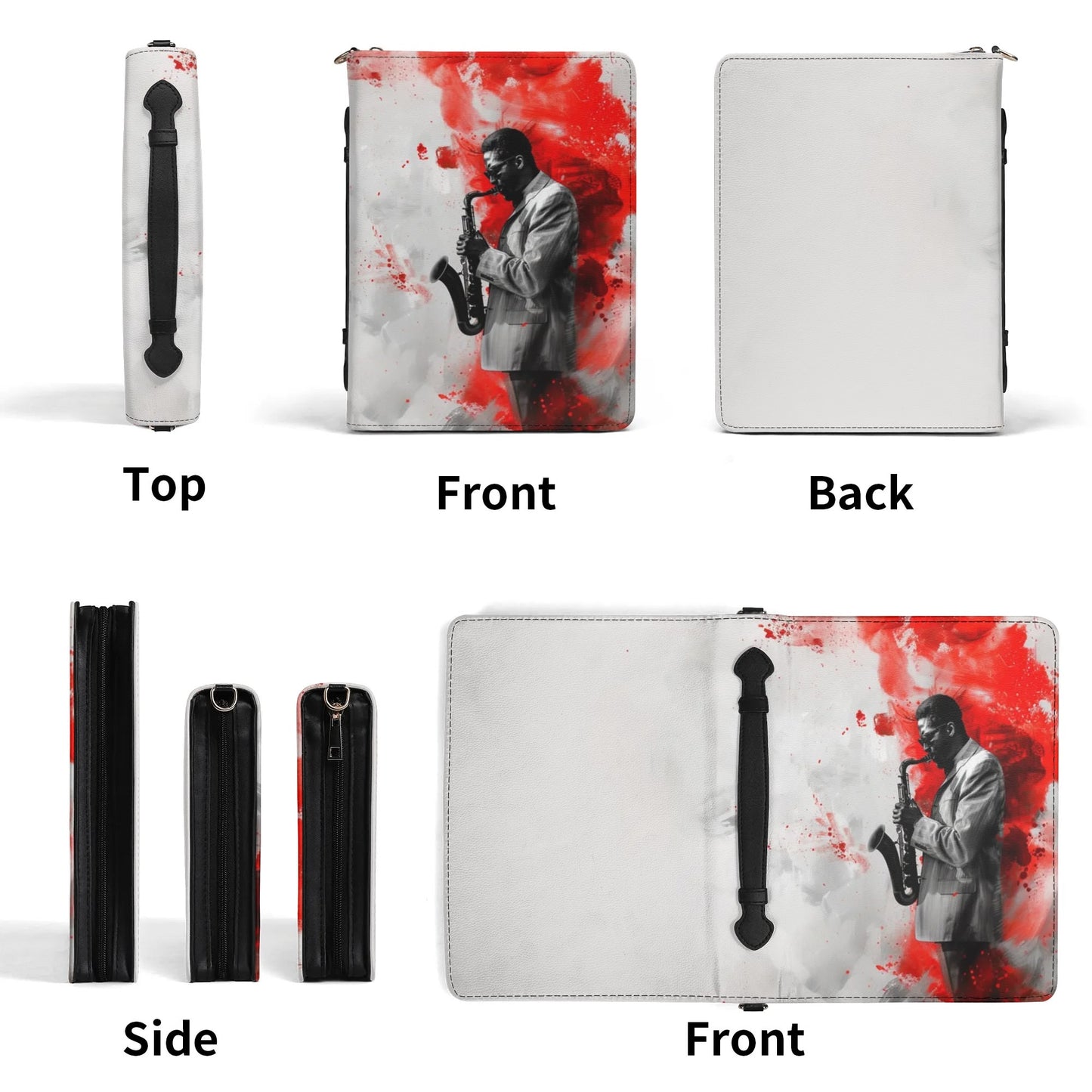 The Sax Man / Books briefcase with internal pockets