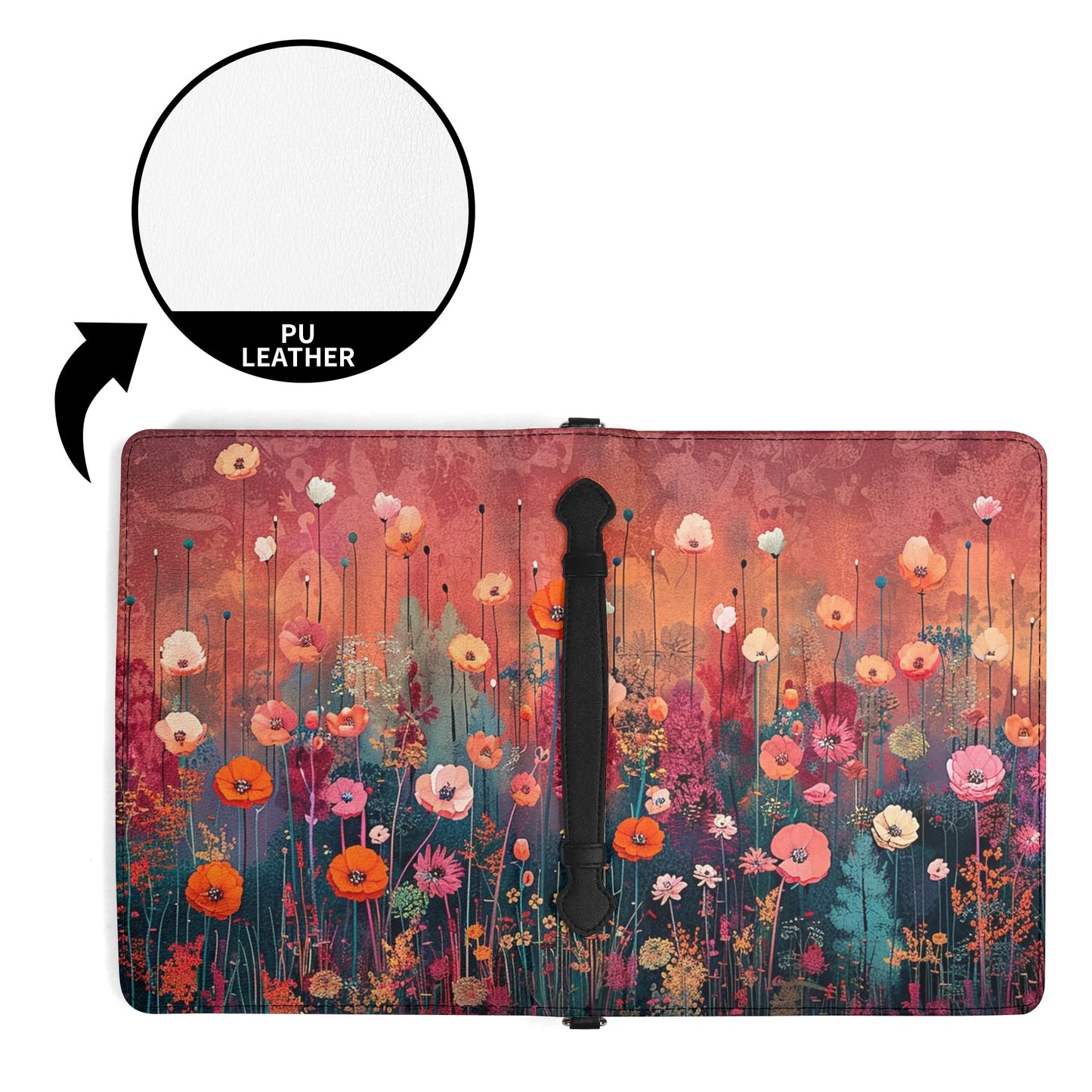 Flowers / Books briefcase with internal pockets