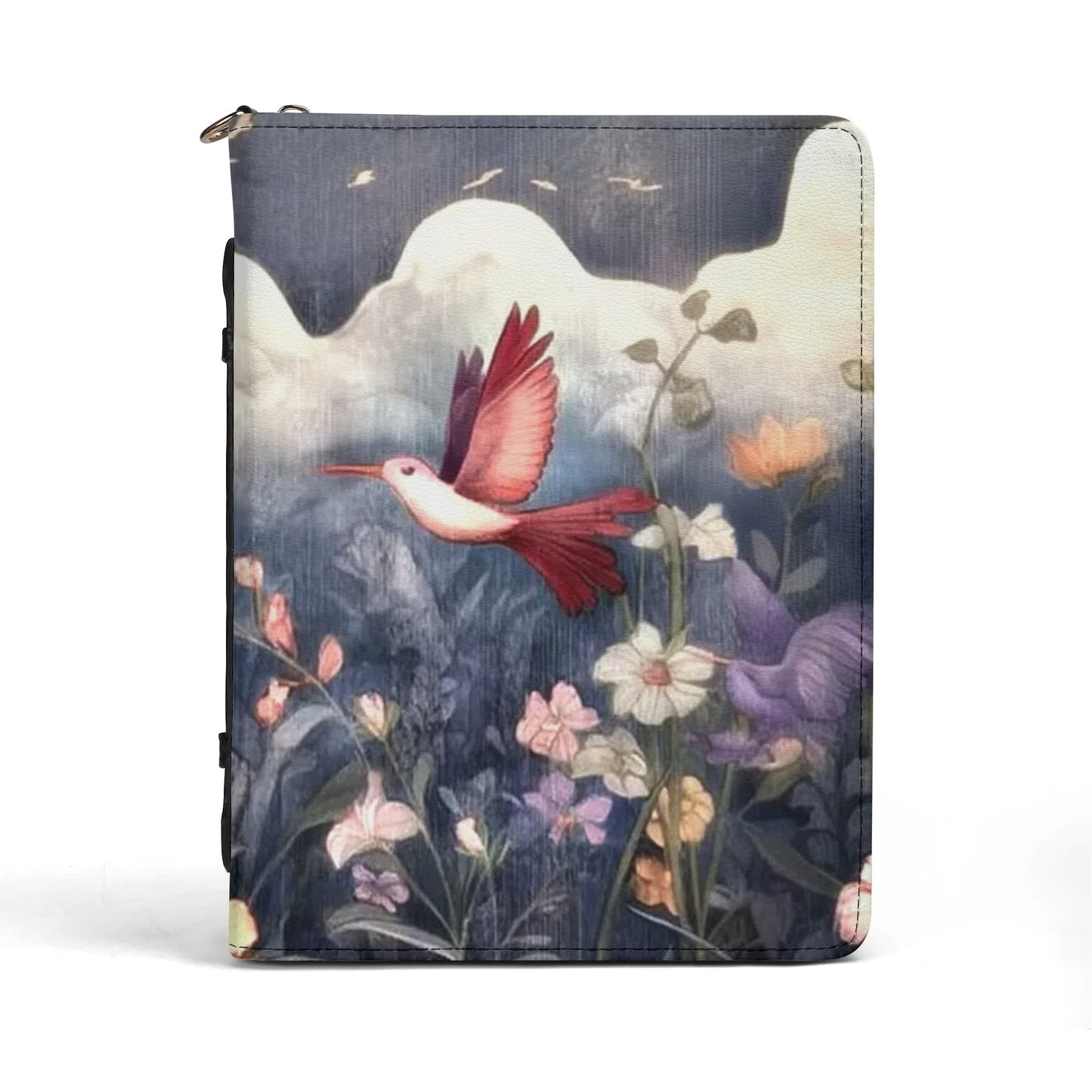 Birds / Books briefcase with internal pockets