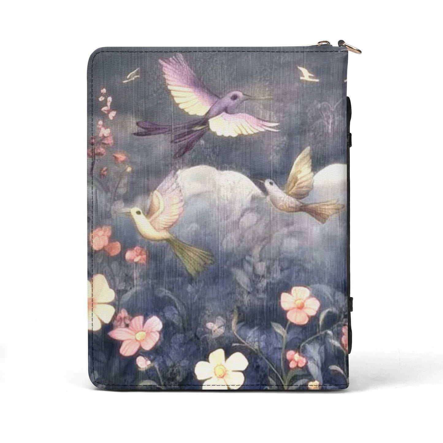 Birds / Books briefcase with internal pockets