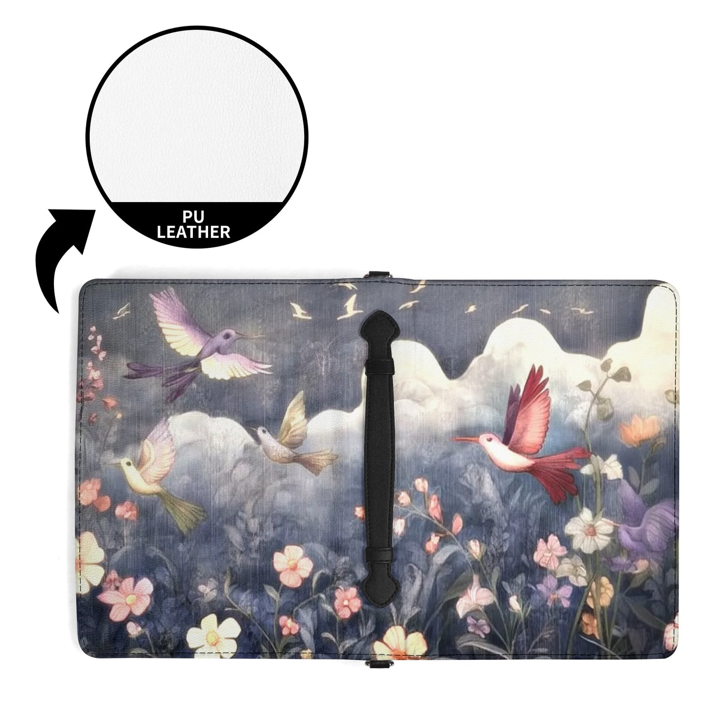 Birds / Books briefcase with internal pockets