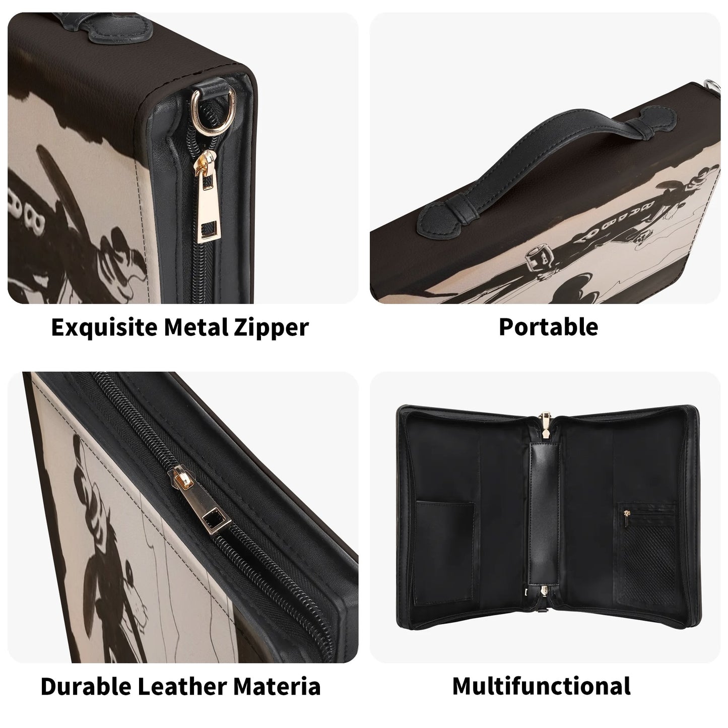 Bad Boys - Goofy and Mickey Mouse / Books briefcase with internal pockets