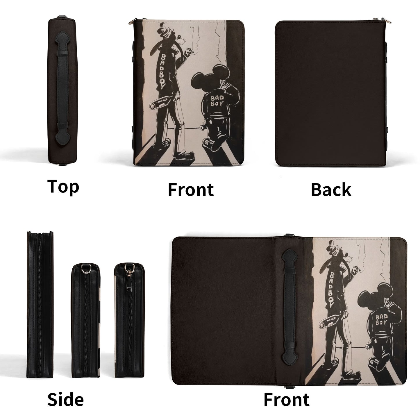 Bad Boys - Goofy and Mickey Mouse / Books briefcase with internal pockets