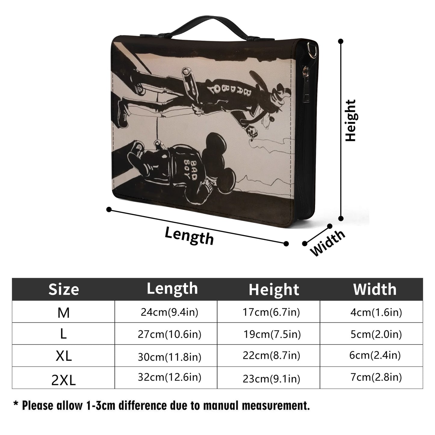Bad Boys - Goofy and Mickey Mouse / Books briefcase with internal pockets
