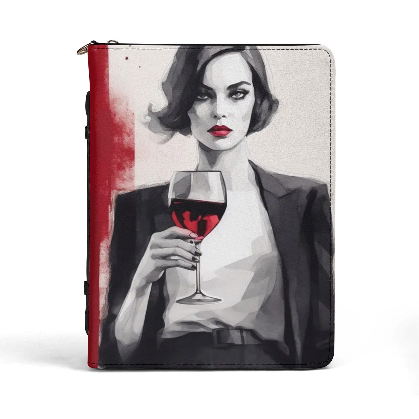 Red Wine / Books briefcase with internal pockets