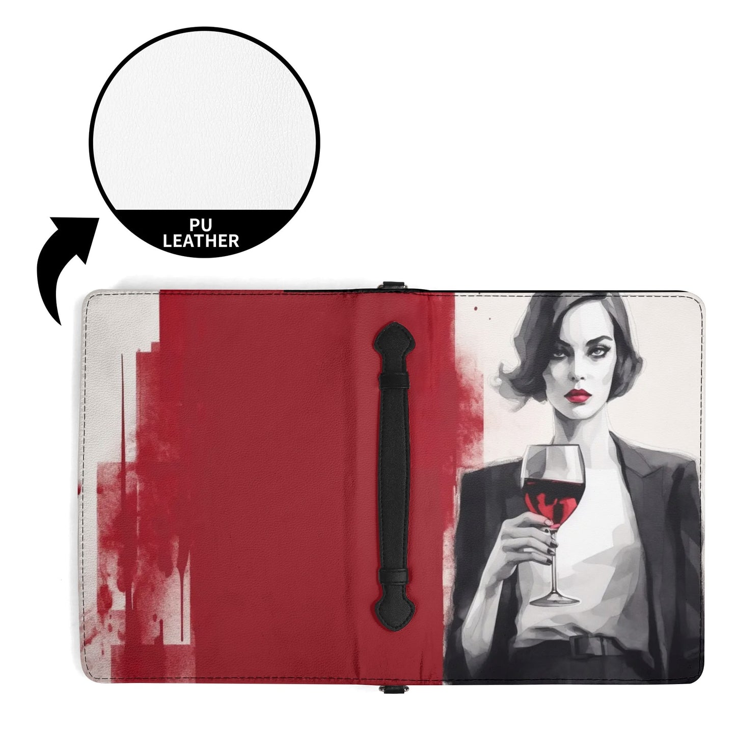 Red Wine / Books briefcase with internal pockets