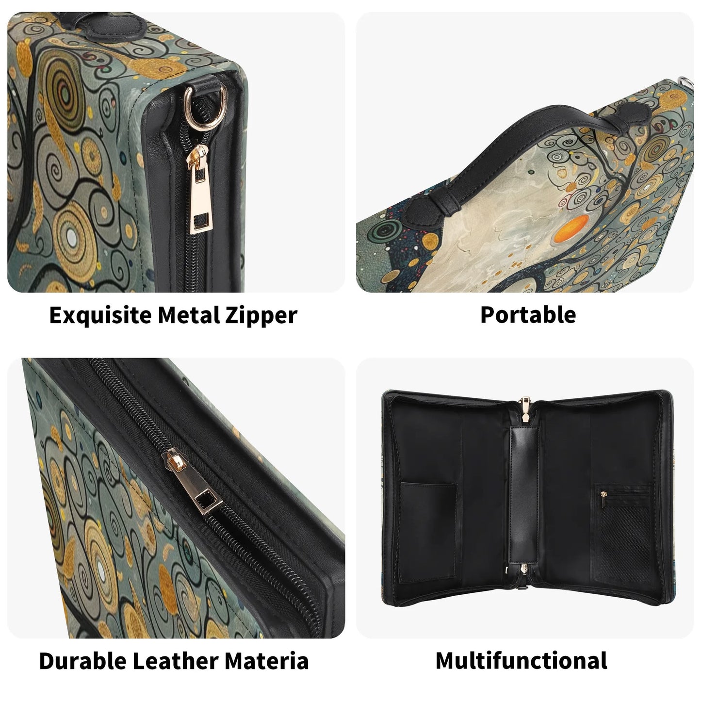 Flowering Tree / Books briefcase with internal pockets