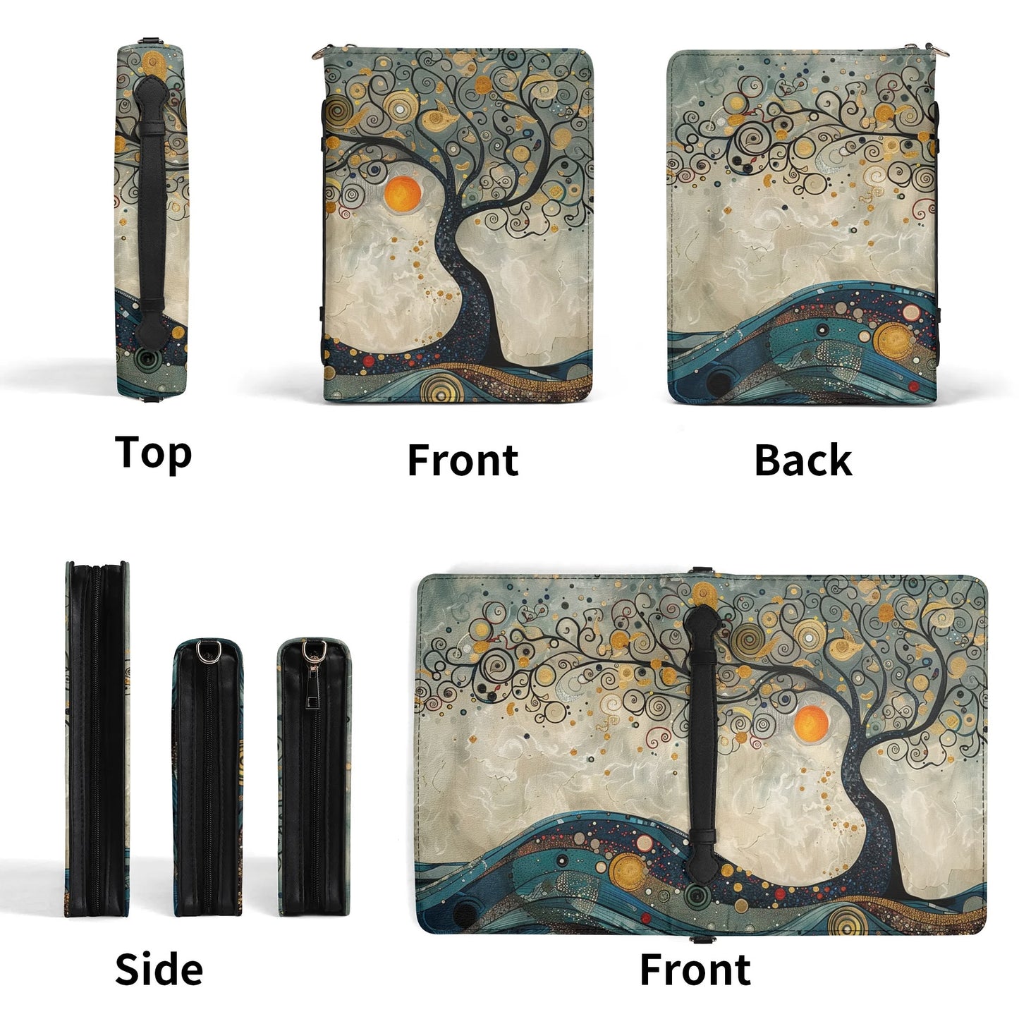 Flowering Tree / Books briefcase with internal pockets