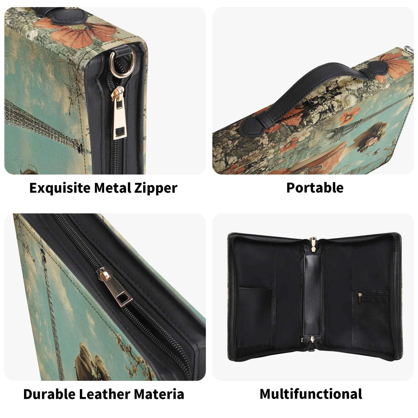 Dreaming of Paris / Books briefcase with internal pockets
