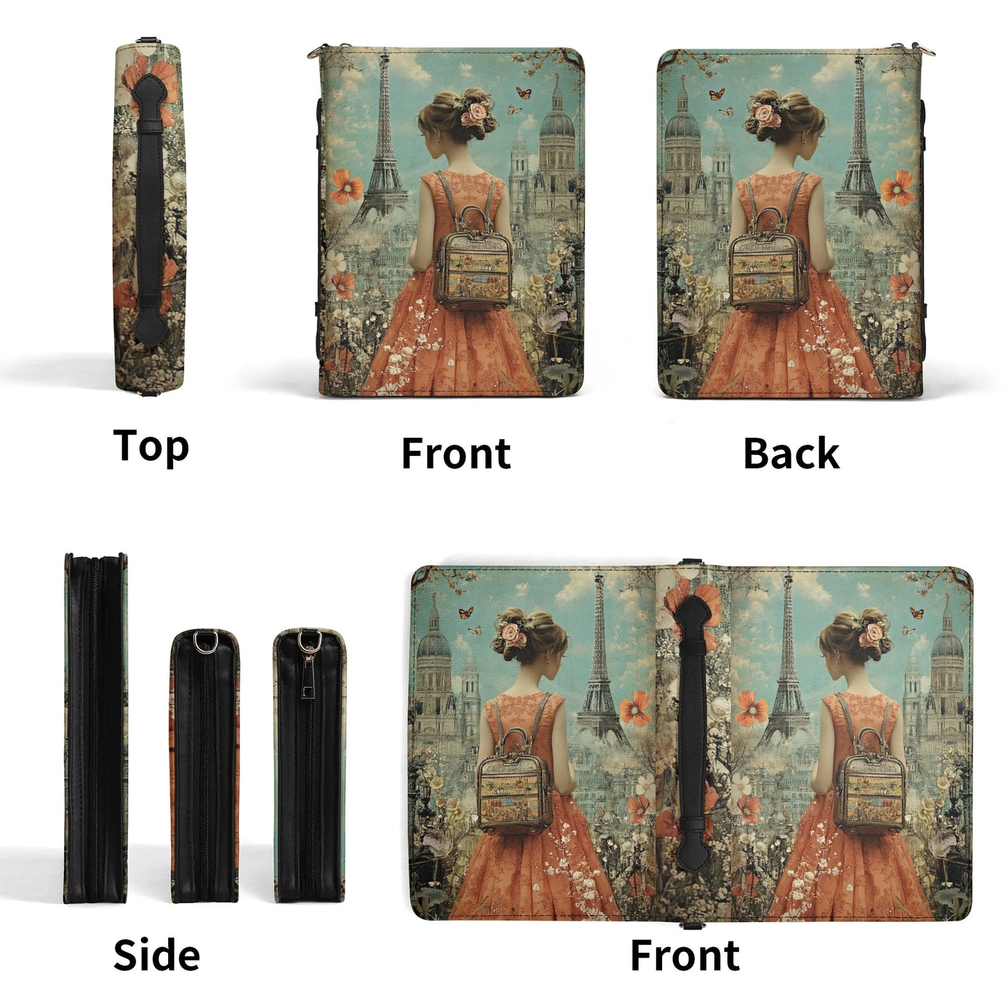 Dreaming of Paris / Books briefcase with internal pockets