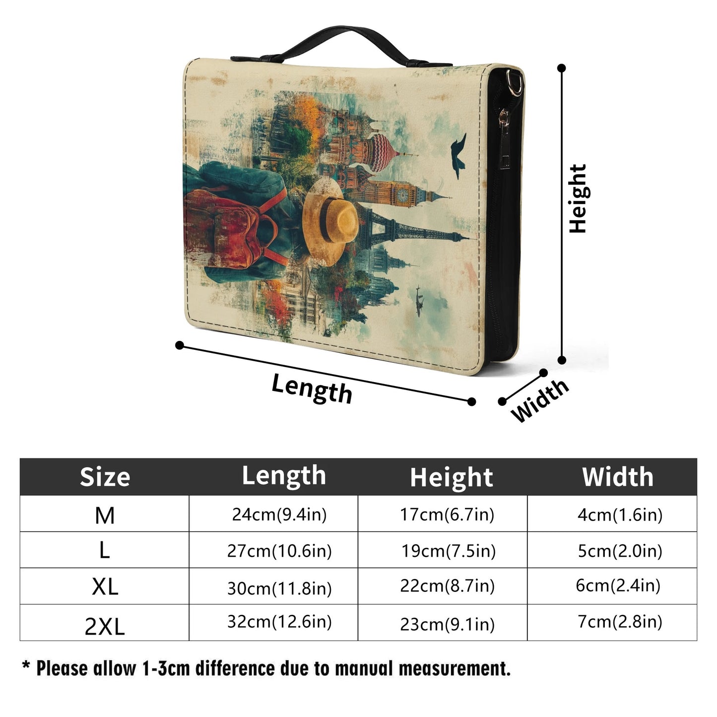 Holidays / Books briefcase with internal pockets