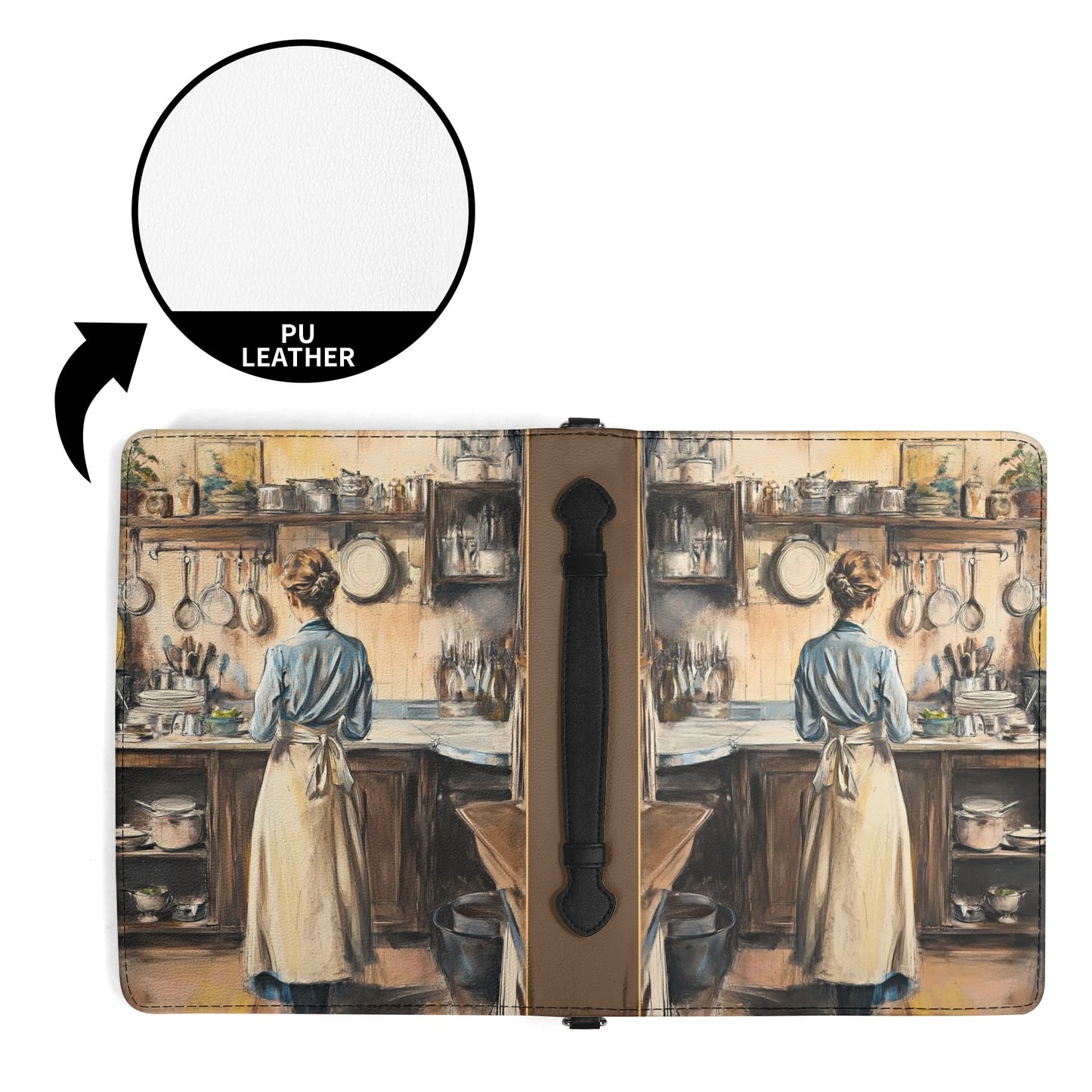 Ancient Recipes / Cook Book Briefcase with internal pockets